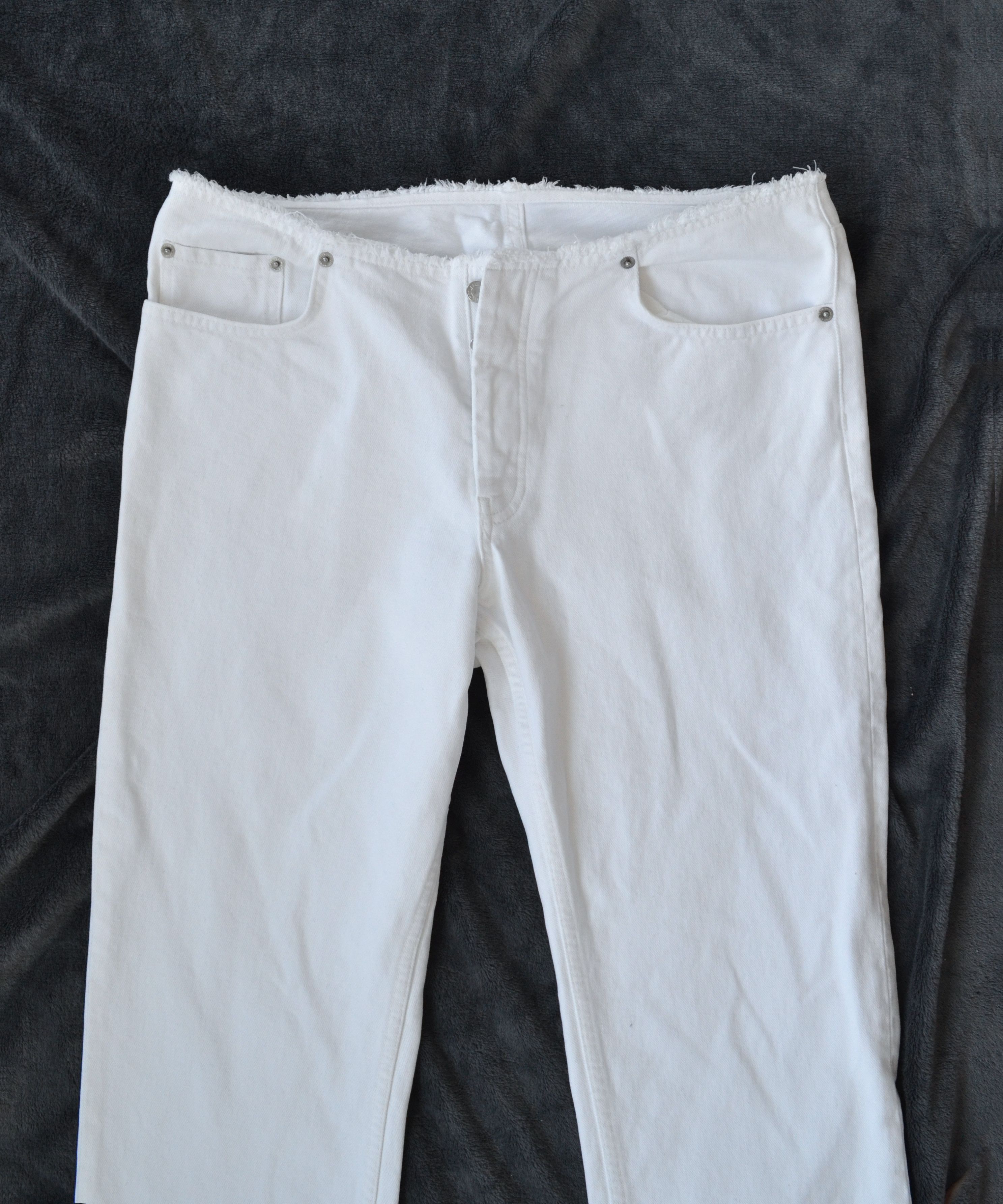 Helmut Lang 🔴 HELMUT LANG Jeans White Denim Pants 90s Cotton Pockets Size US 33 - 5 Thumbnail