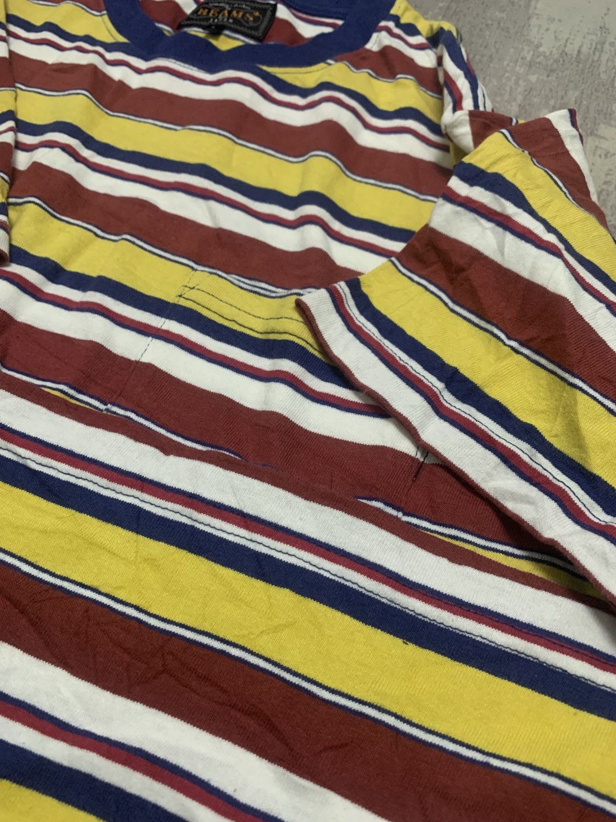 Beams Plus Japanese Brand BEAMS Plus japan multicolor striped tee Size US L / EU 52-54 / 3 - 3 Thumbnail