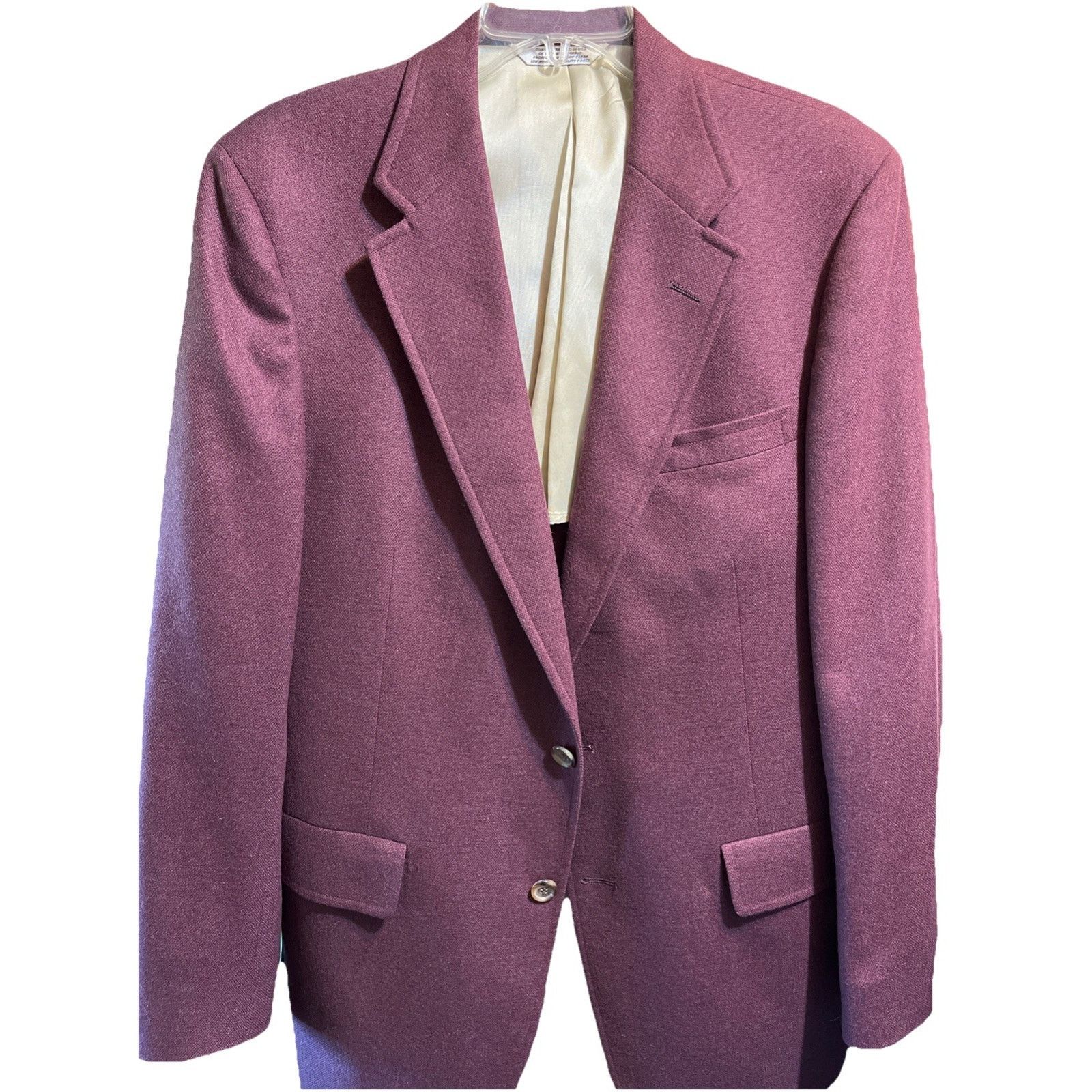 Hennessy PalmBeach Men’s 42 Large Wool Red 2 Button VTG Blazer Jacket Size US L / EU 52-54 / 3 - 1 Thumbnail