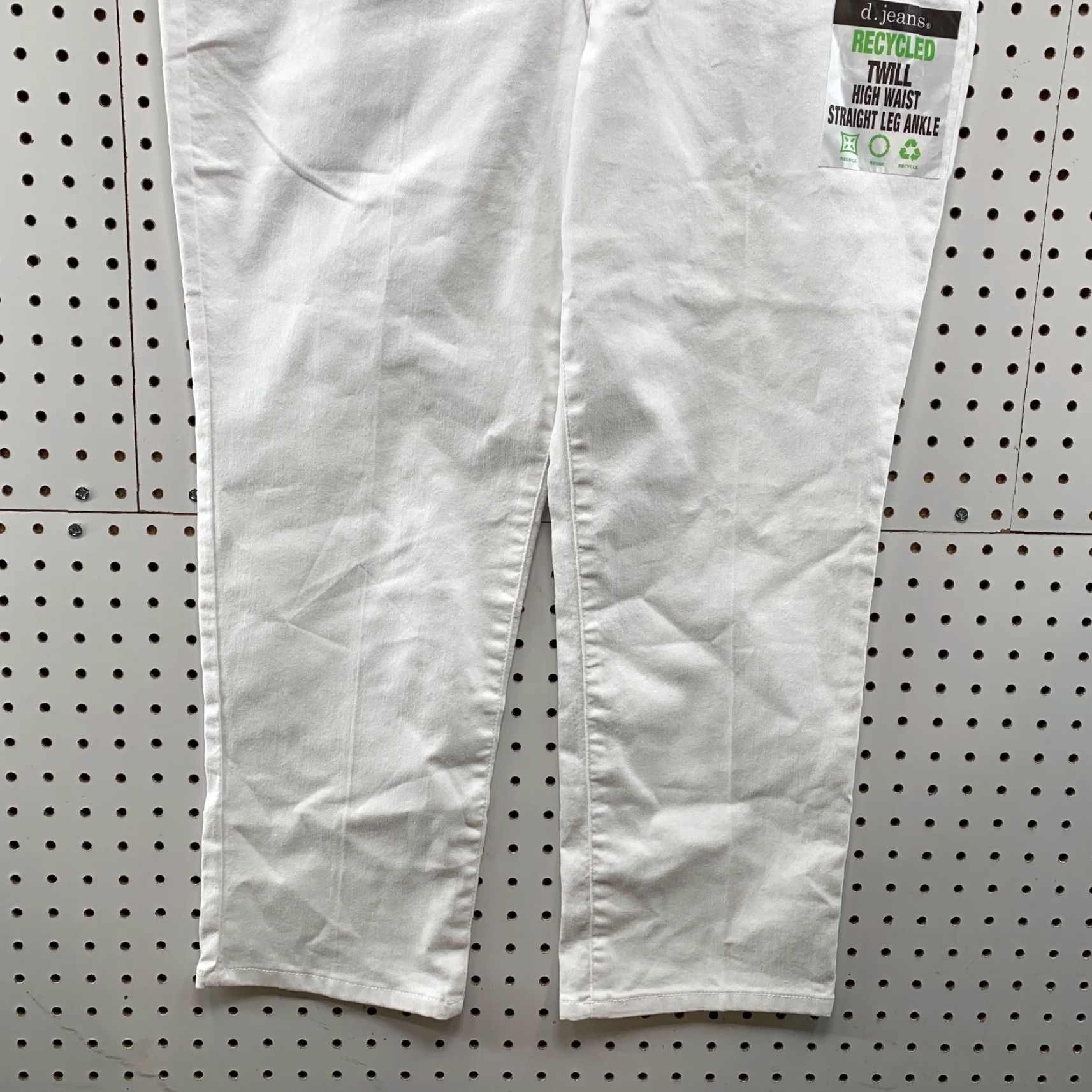 Vintage D.Jeans White Twill Pants Womens 14 High Waist Straight Ankle NWT Studded Pants Womens 14 White Twill Straight Ankle NWT Studded Size 36" / US 14 / IT 50 - 3 Thumbnail
