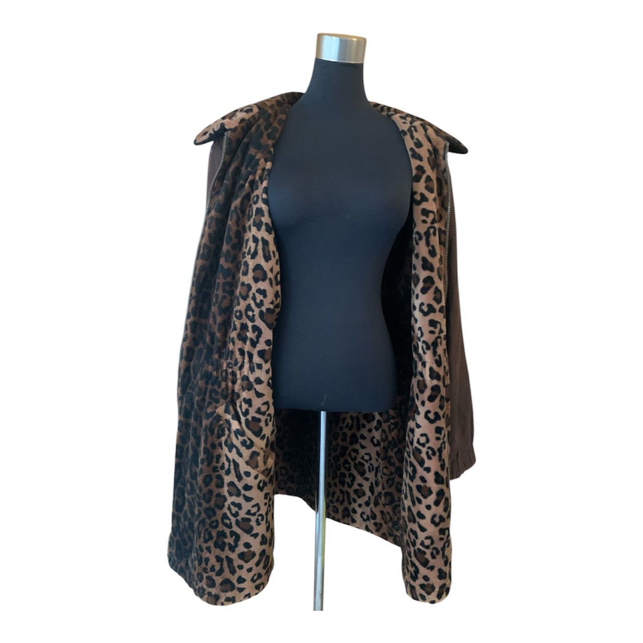 Vintage Vintage 80s Women’s Brown Reversible Winter Overcoat Size M / US 6-8 / IT 42-44 - 14 Thumbnail