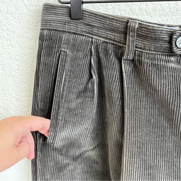 Davide Cenci Davide Cenci Pleated Gray Corduroy Pants Trousers Size US 40 / EU 56 - 1 Thumbnail