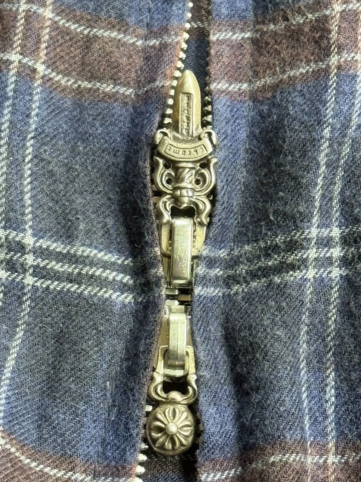 Chrome Hearts Heywood Dagger Double Zip Flannel Shirt Size US S / EU 44-46 / 1 - 3 Thumbnail