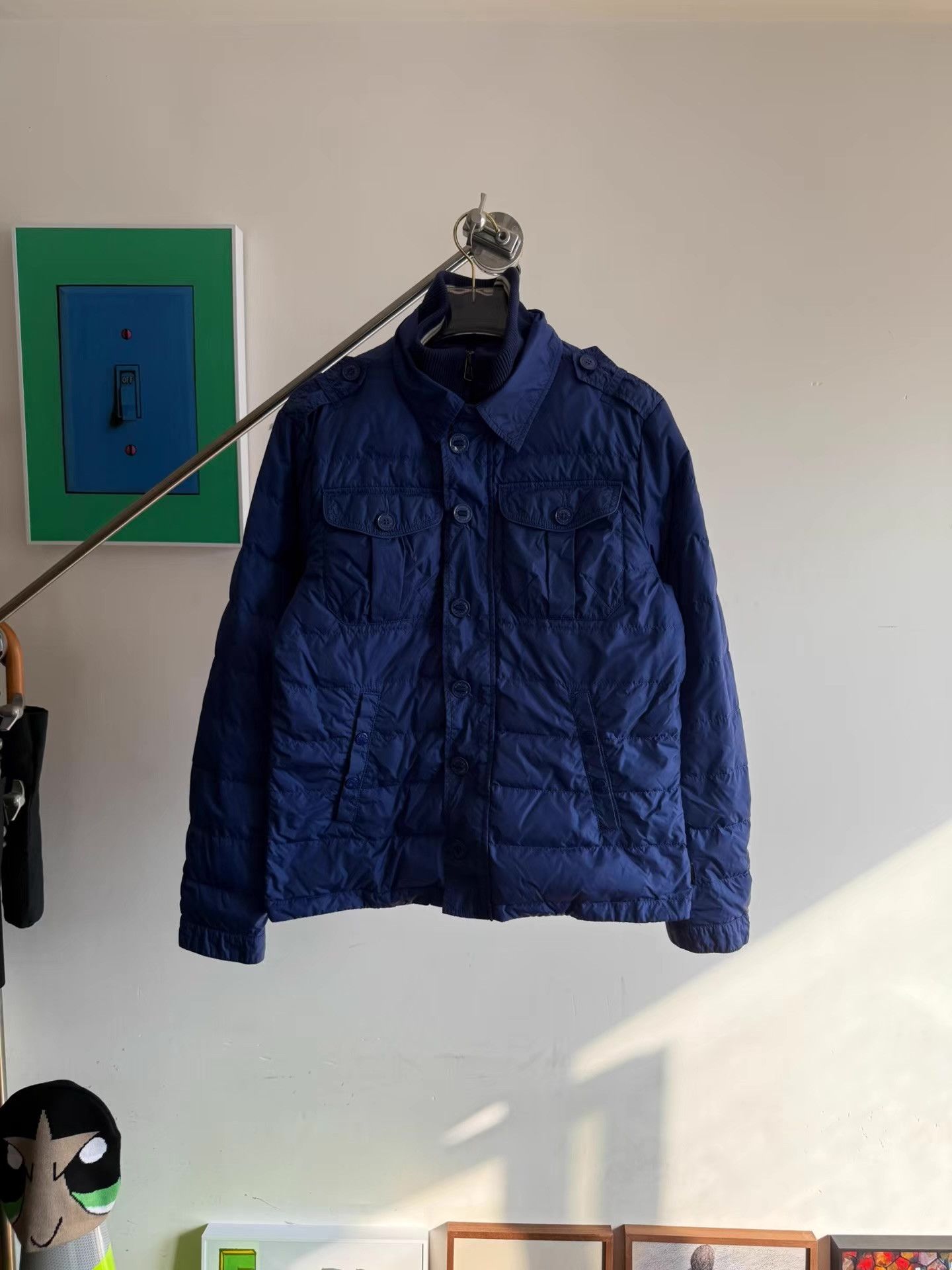 Moncler Moncler Blue Down Jacket Q17 Size US L / EU 52-54 / 3 - 1 Thumbnail