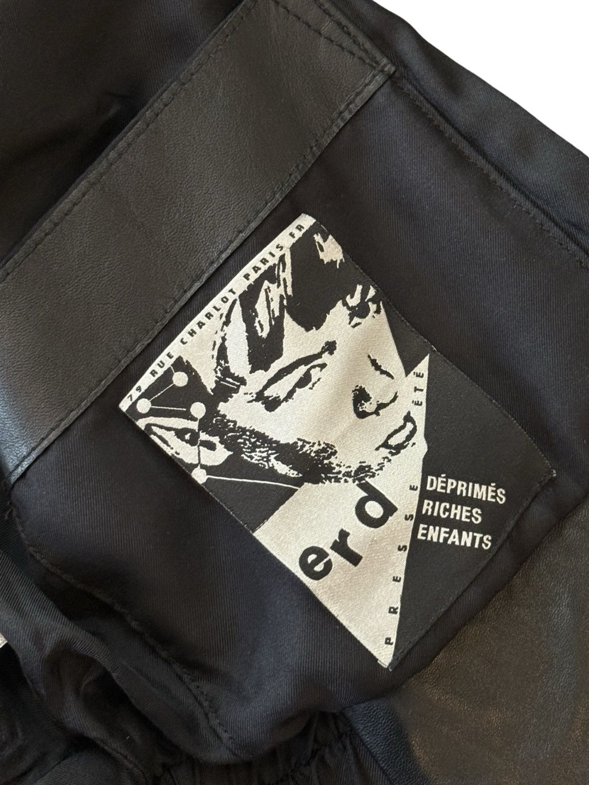 Enfants Riches Deprimes ERD embroidered girl fingering herself leather jacket Size US M / EU 48-50 / 2 - 7 Thumbnail