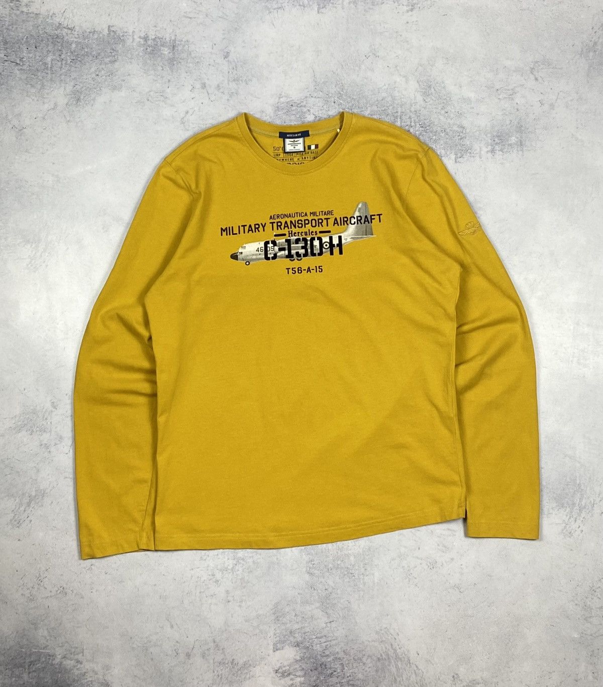 Aeronautica Militare Aeronautica Militare Aircraft Hercules Long Sleeve T Shirt Size US XL / EU 56 / 4 - 4 Thumbnail