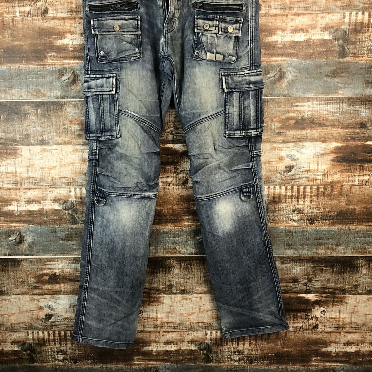 Japanese Brand DL Lyric utility Black Multipocket Denim Pants #A2070 Size US 33 - 3 Thumbnail
