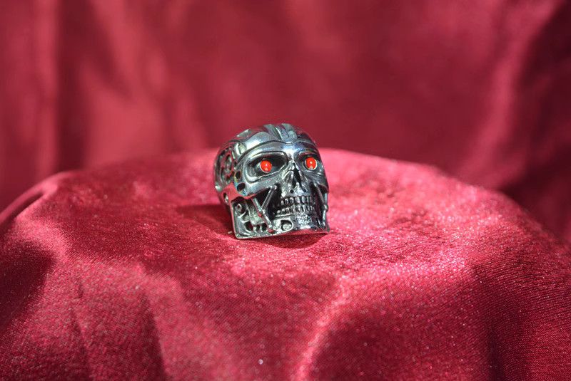 Jewelry Terminator T800 Jewelry Rings Chrome Ring (Size 7-13) Size ONE SIZE - 4 Thumbnail