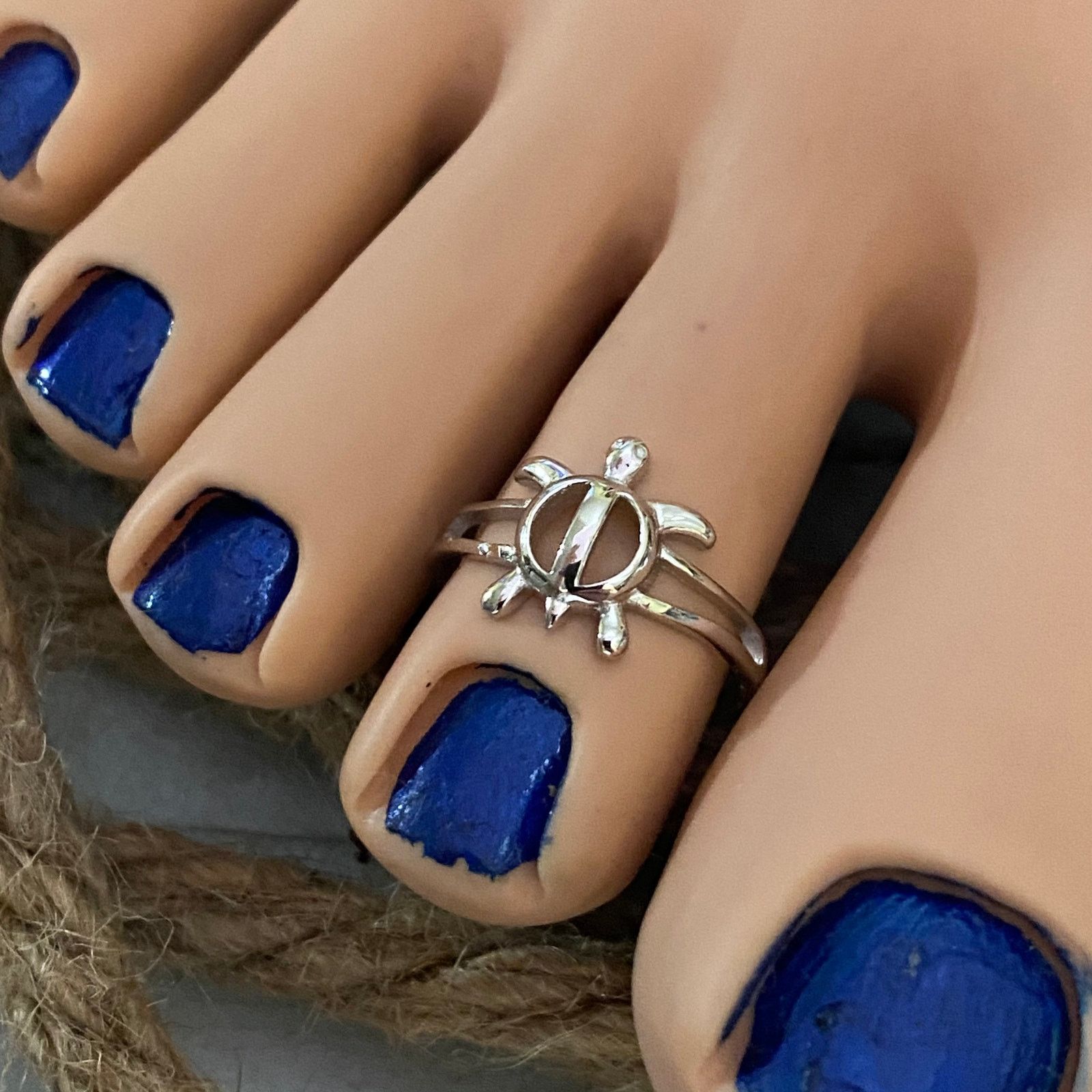 The Unbranded Brand Sterling Silver Turtle Toe Ring Midi Ring Size ONE SIZE - 3 Thumbnail