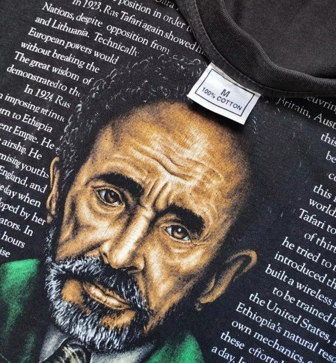 Vintage Vintage Haile Selassie King Ethiopia T-Shirt Rastafari Size US M / EU 48-50 / 2 - 5 Thumbnail