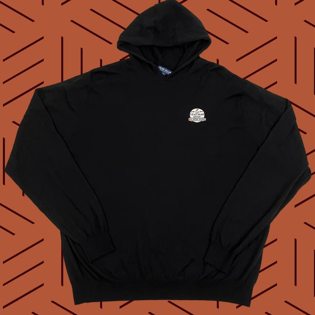 Peter Millar Peter Millar Crown Crafted Excursionist Hoodie Mens 2XL Black Merino Wool Size US XXL / EU 58 / 5 - 1 Thumbnail
