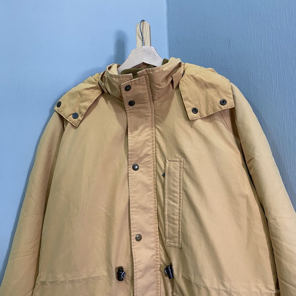 Burberry Vintage 90s Burberrys London Hooded Field Jacket - Tan Size US L / EU 52-54 / 3 - 4 Thumbnail