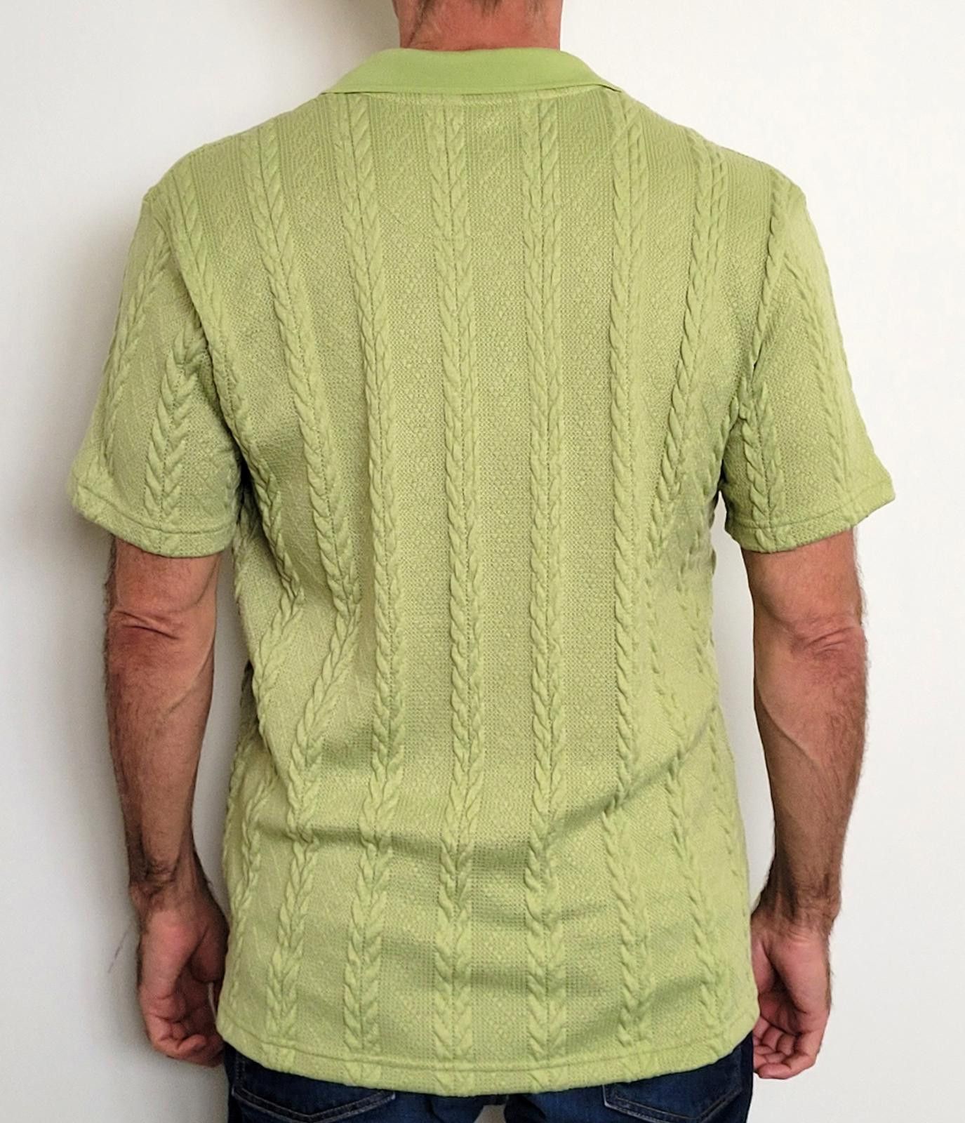 Other DE-NIKO Men's Large Knit Polo Shirt Green Textured - NEW Size US L / EU 52-54 / 3 - 2 Thumbnail