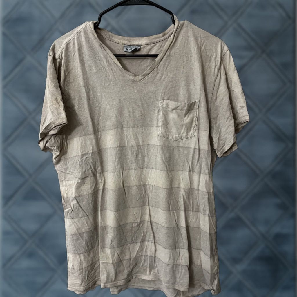 DKNY DKNY Men's Pocket Tee Beige Striped T-Shirt Size L Size US L / EU 52-54 / 3 - 1 Thumbnail