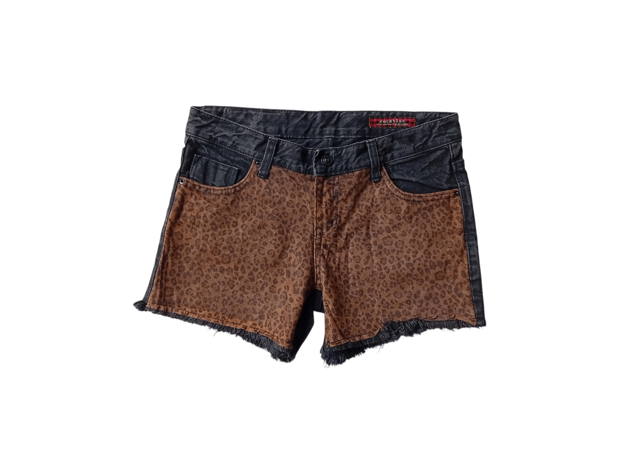 Japanese Brand Cocablue leopard denim short Size 28" / US 6 / IT 42 - 1 Thumbnail