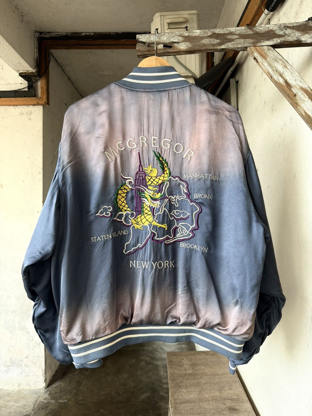 McGregor Rare🔥 McGregor Faded Sun Style Embroidery Sukajan Jacket Size US L / EU 52-54 / 3 - 2 Thumbnail