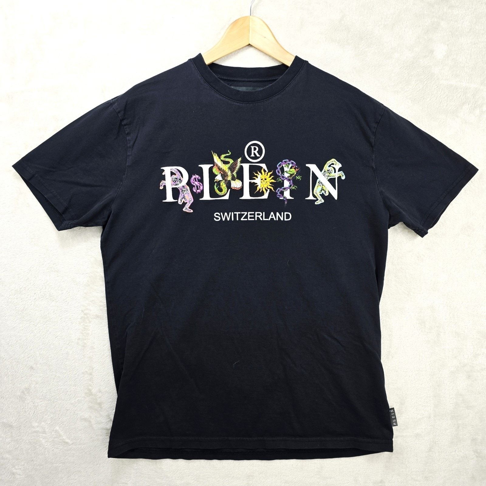 Tシャツ・カットソー PHILIPP PLEIN FW24 LOGO PRINT T-SHIRT (MTK7449 PJY002N02) PPFADC-MTK7432-PJY002N-02FW24(
