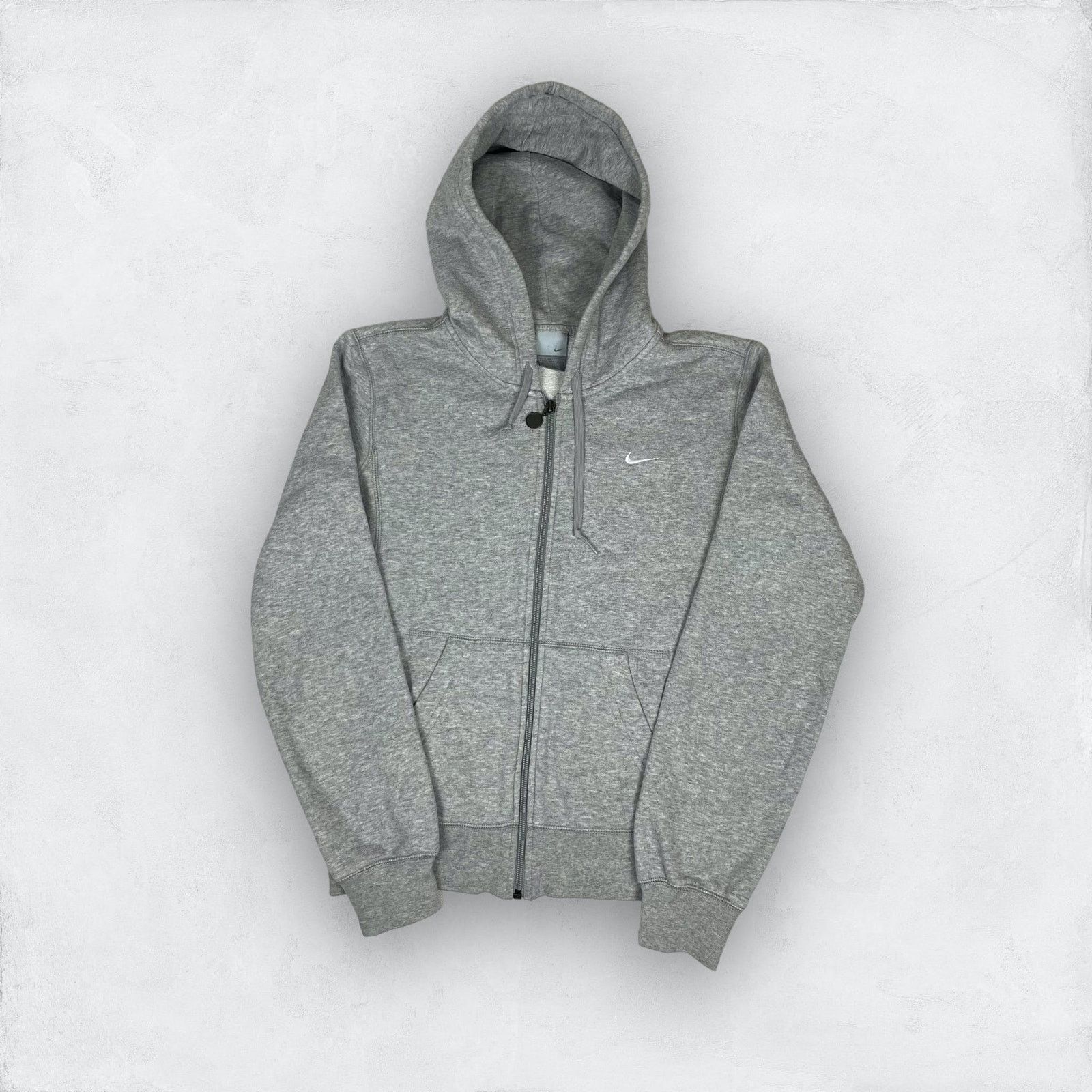 Nike × Vintage Nike Men's Heather Gray Long Sleeve Full Zip Hoodie Medium Size US M / EU 48-50 / 2 - 1 Thumbnail