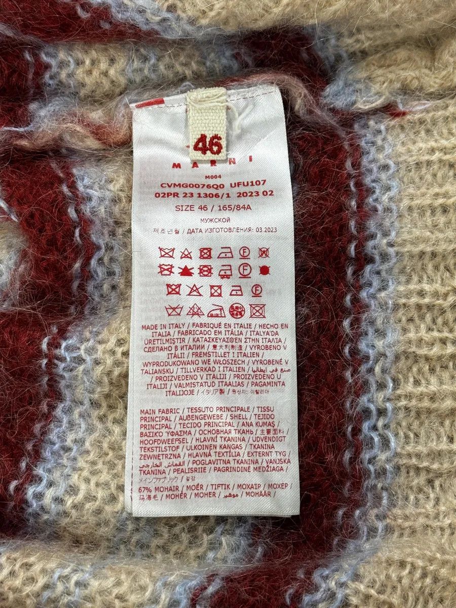 Marni AW2023 Marni Mohair Beige & Burgundy Sleeveless Sweater Size US S / EU 44-46 / 1 - 7 Thumbnail