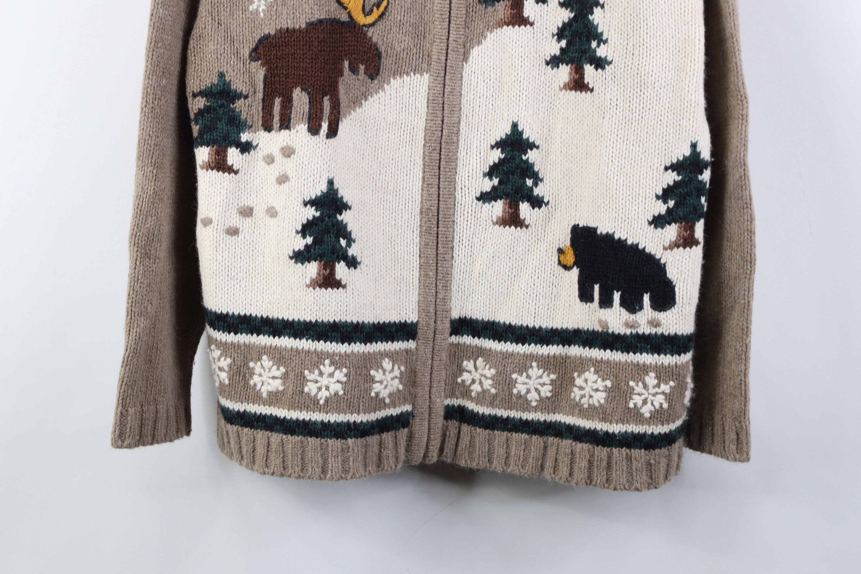 Vintage Vintage 90s Streetwear Christmas Cabin Zip Cardigan Sweater Size M / US 6-8 / IT 42-44 - 3 Thumbnail