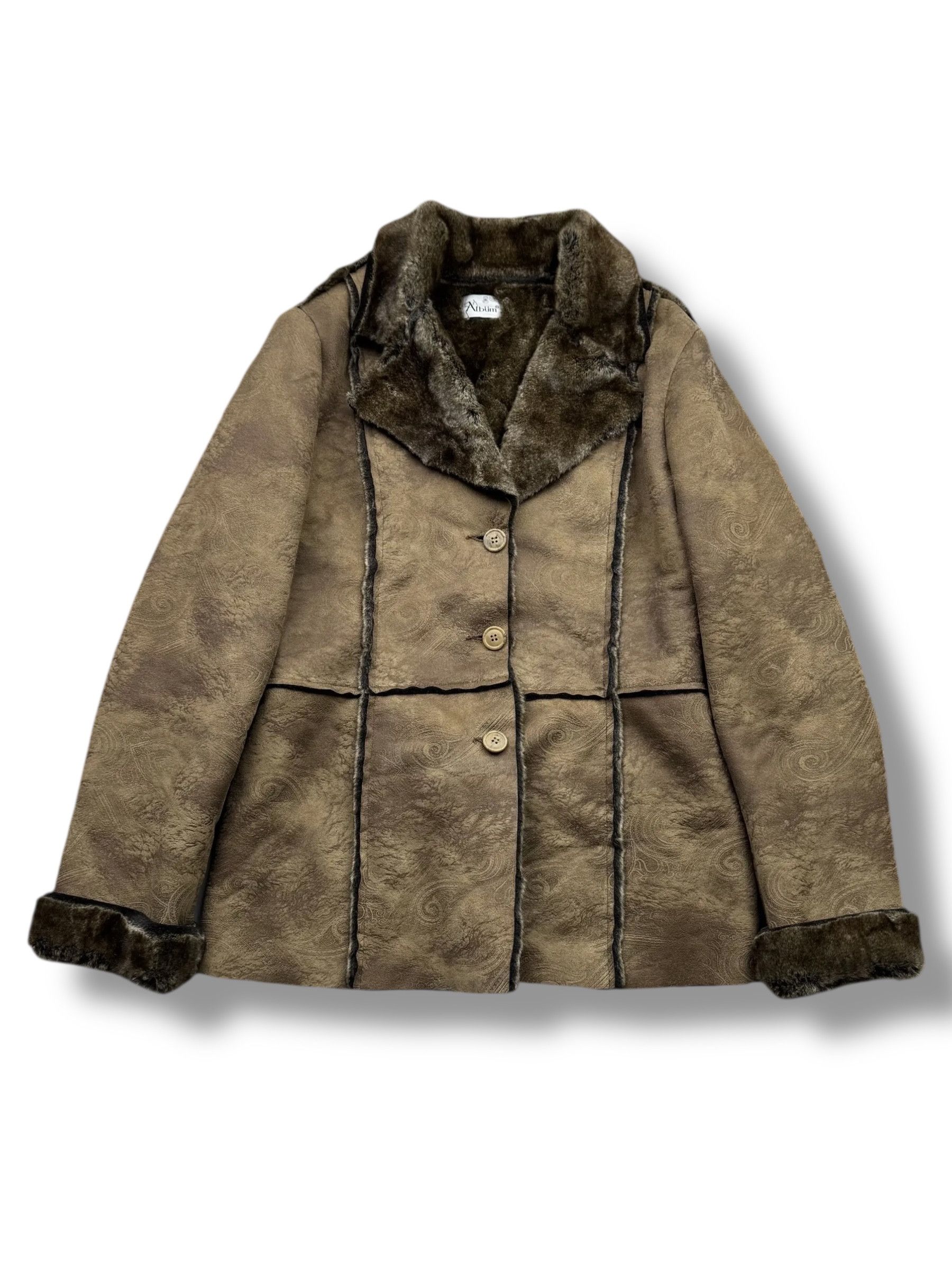 Japanese Brand Faux Sheepskin Coat From The 90's(V96) Size M / US 6-8 / IT 42-44 - 1 Thumbnail