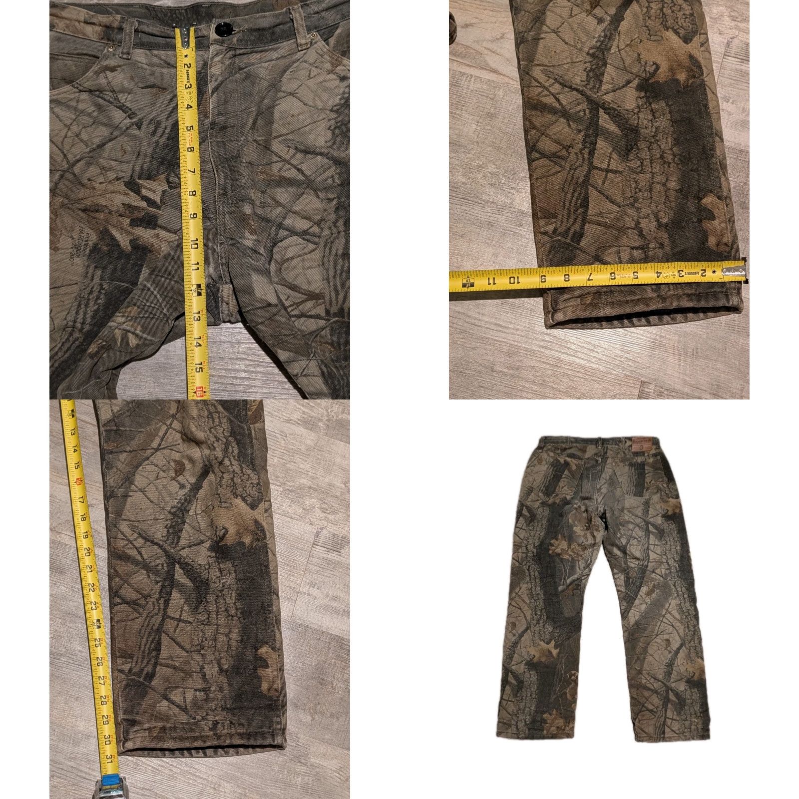 Wrangler VINTAGE Wrangler Rugged Wear Lined Camo Jeans Mens 36x31 RealTree Hardwoods Pants 5-Pocket Denim Wool? (remove inaccurate). Size US 36 / EU 52 - 9 Thumbnail