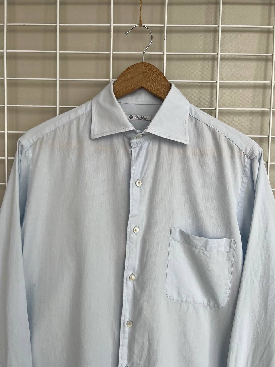 Loro Piana Loro Piana Light Blue Button Shirt Mens Size 15/40 or M/L Size US M / EU 48-50 / 2 - 2 Thumbnail