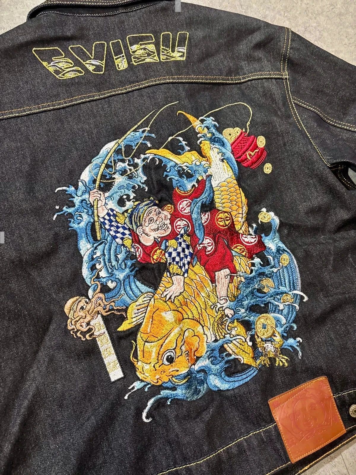 Japanese Brand Evisu denim jacket fish and Buddha Size US M / EU 48-50 / 2 - 3 Thumbnail