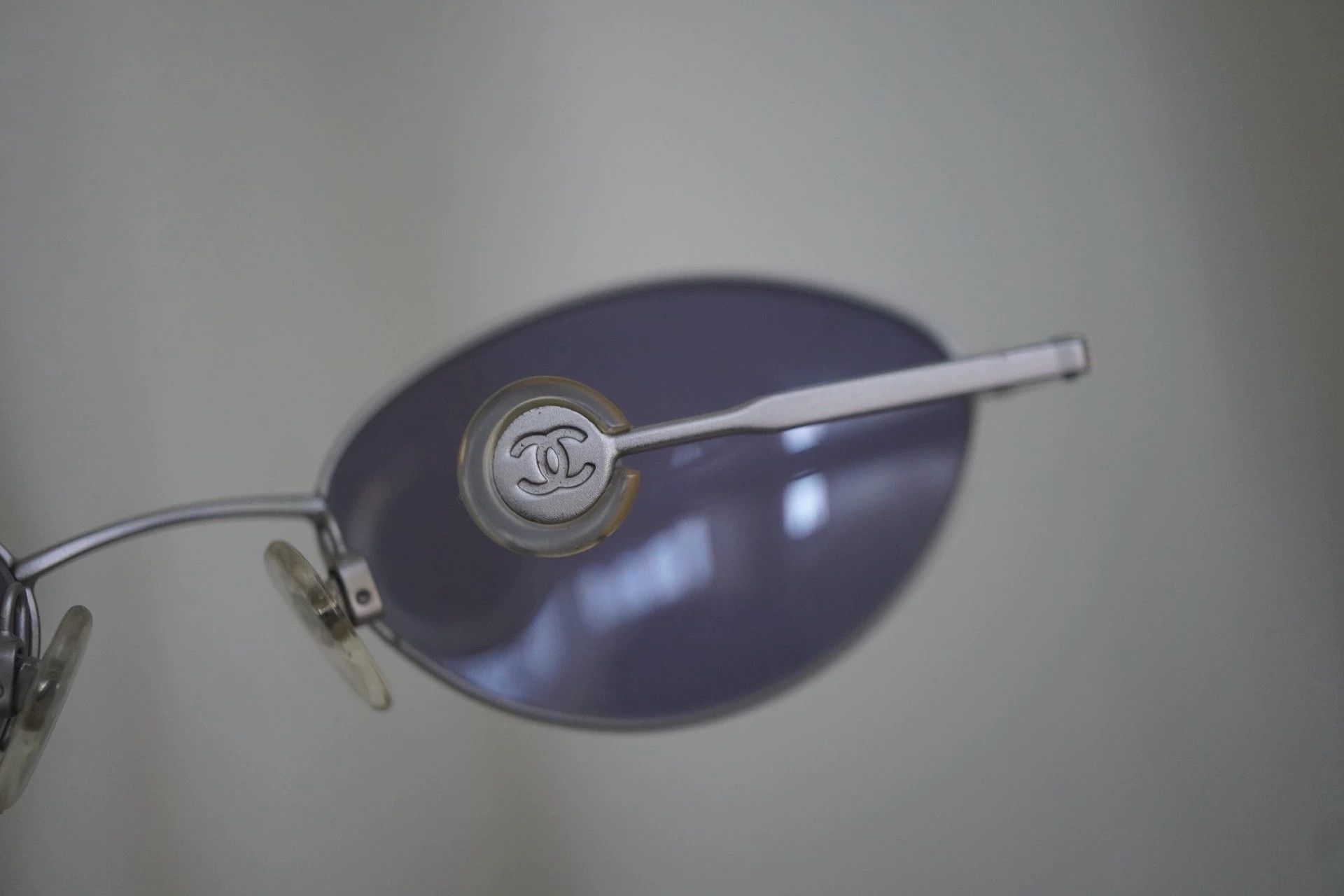 Chanel Chanel 2001ss Purple Lens Silver Temple Sunglasses Size ONE SIZE - 4 Thumbnail