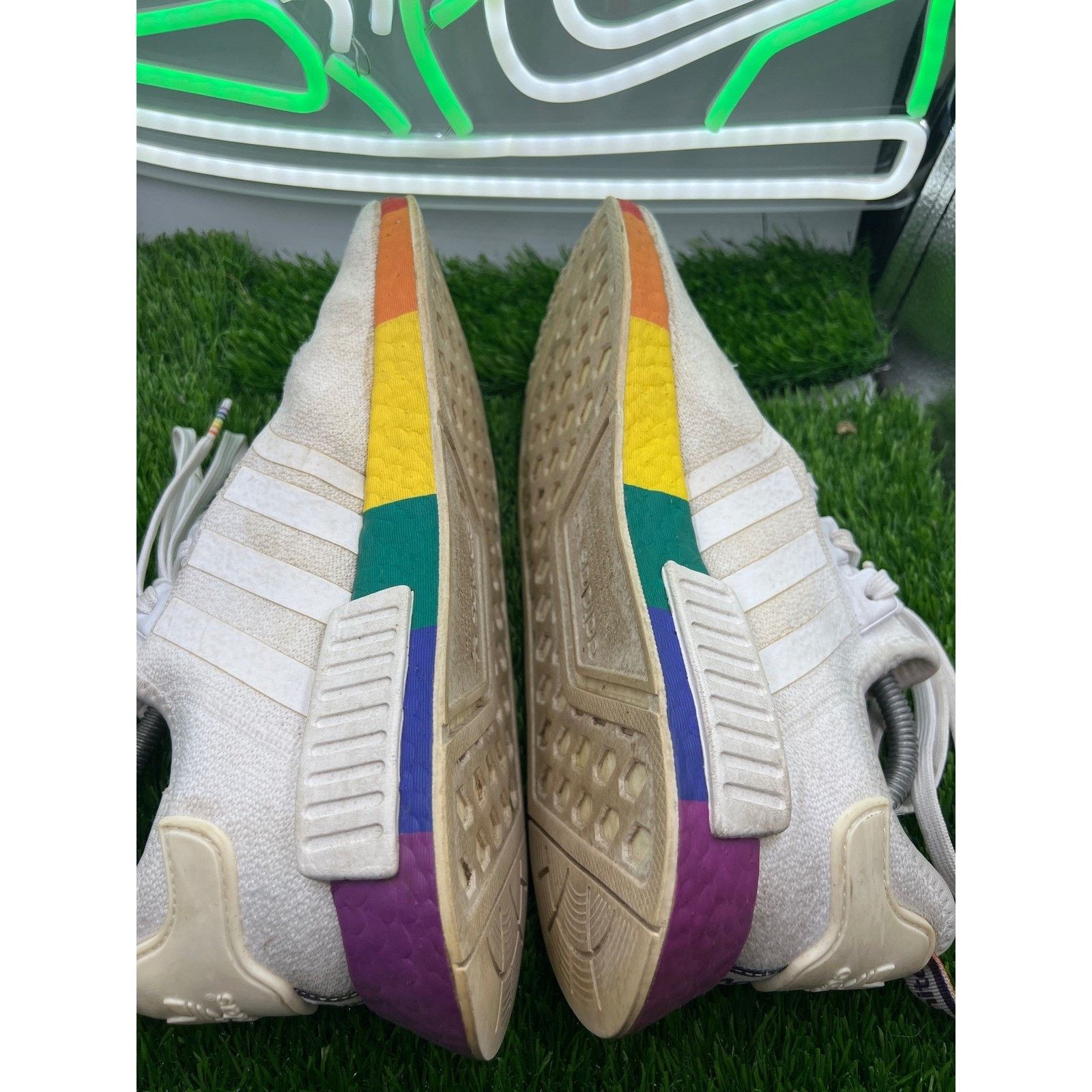 Adidas Adidas NMD R1 Pride Pack Rainbow White Sneakers Mens Size 8 Size US 8 / EU 41 - 4 Thumbnail