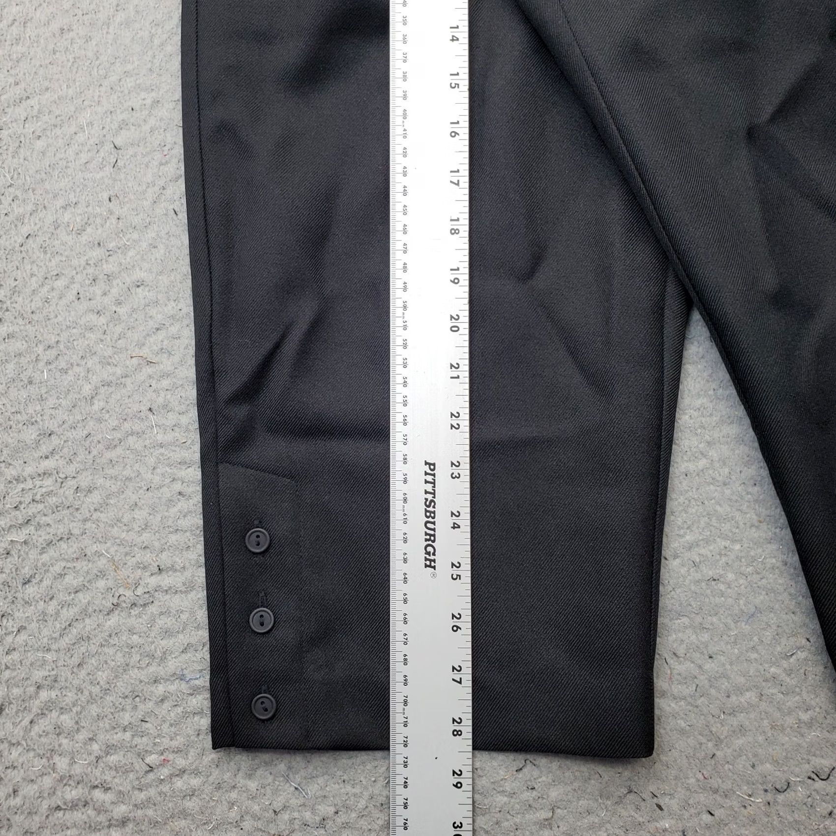 Vintage Alfred Dunner Pants Womens 10P Black Comfort Elastic Waist Ankle Button Pull Size 32" / US 10 / IT 46 - 3 Thumbnail