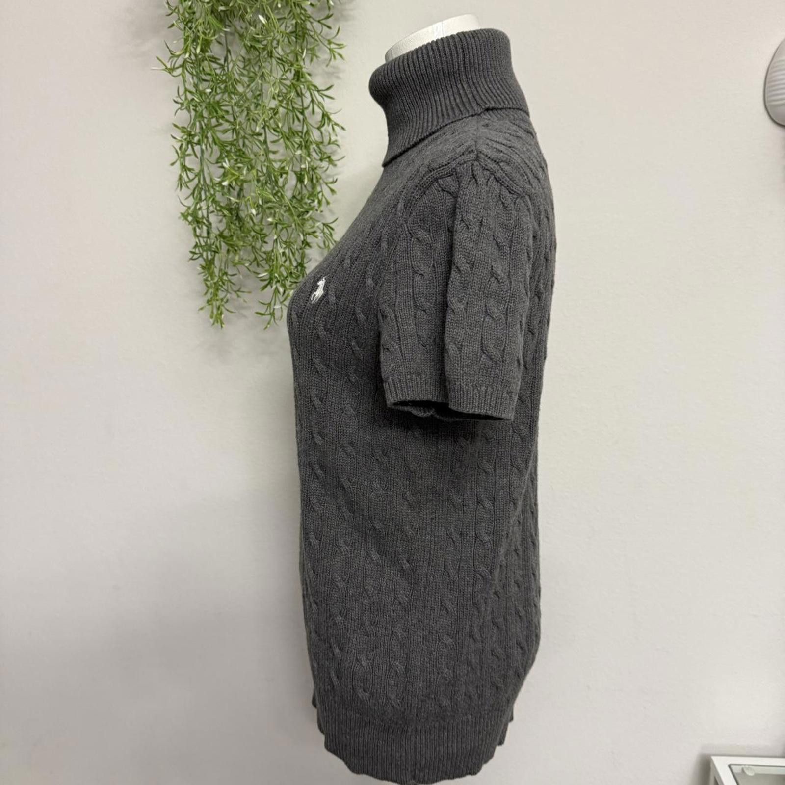 Polo Ralph Lauren Grey Preppy Polo Ralph Lauren turtleneck sweater top Size M / US 6-8 / IT 42-44 - 4 Thumbnail