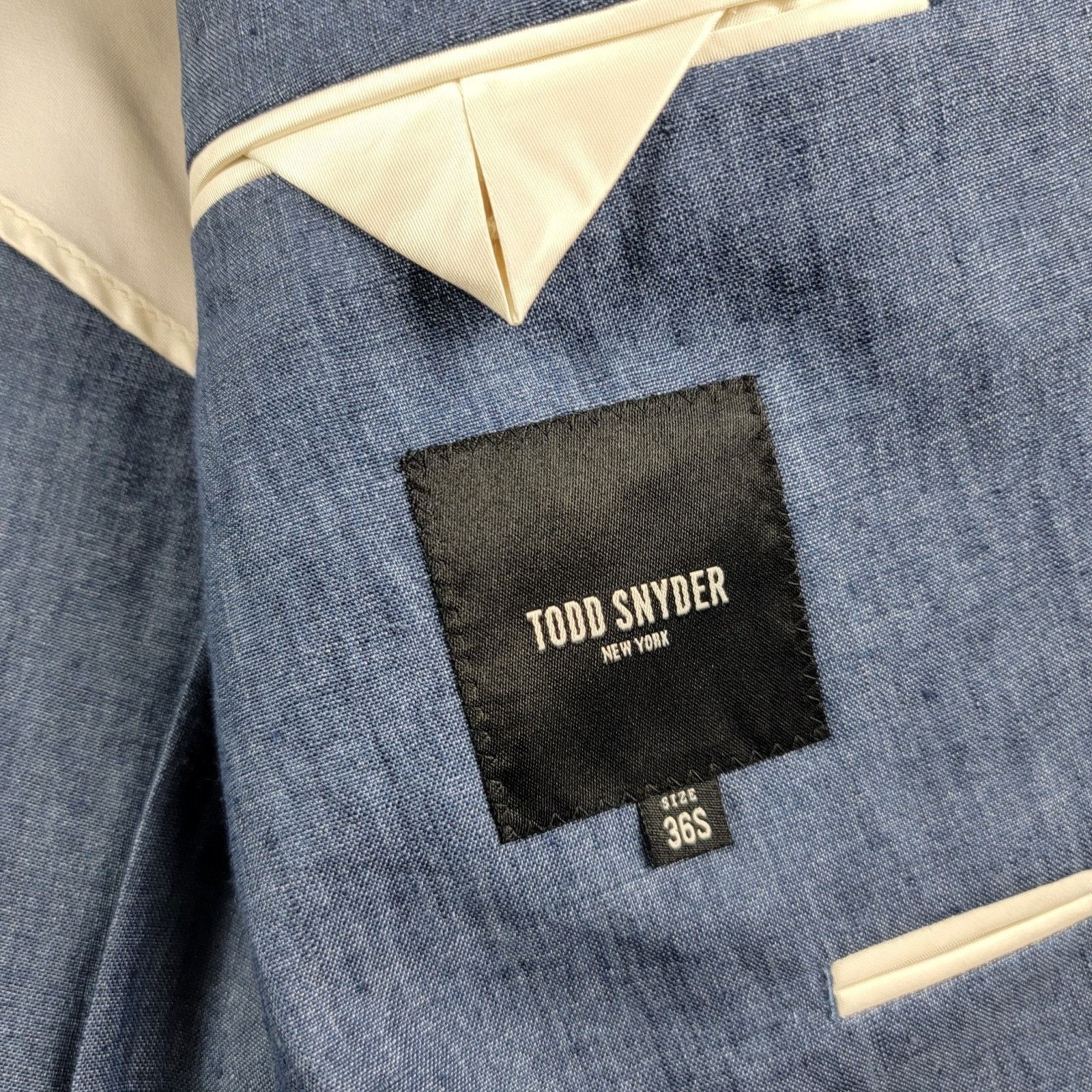 Todd Snyder Todd Snyder Madison Italian Linen Suit Jacket Chambray NWT Size 36S - 14 Thumbnail