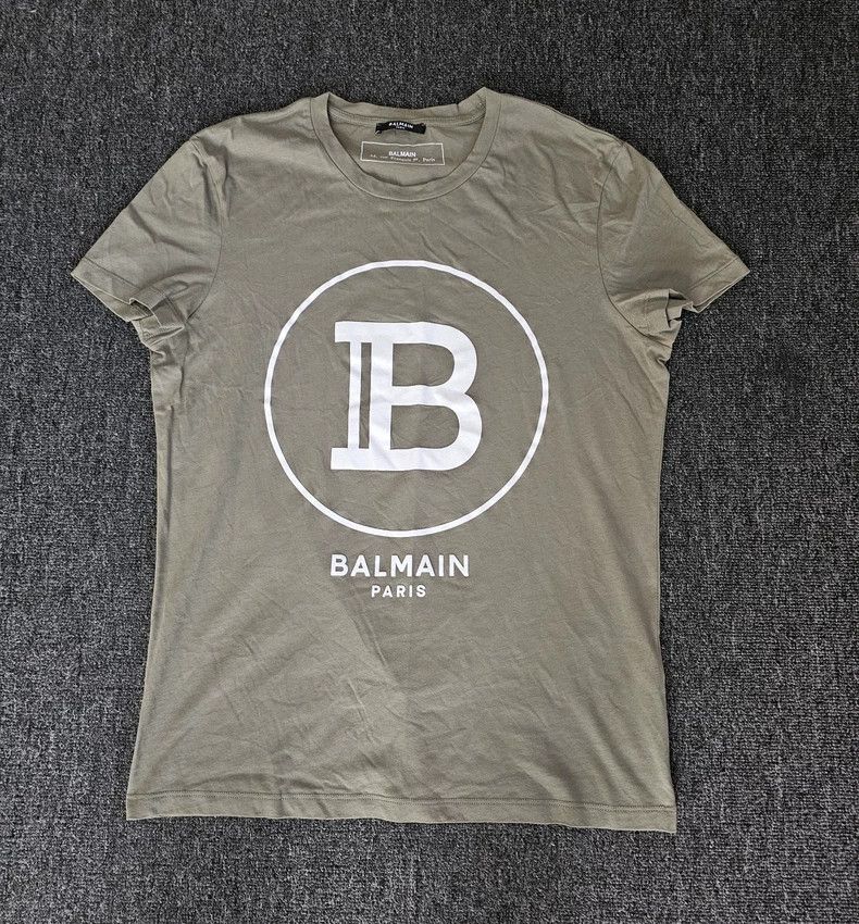 Balmain Men's Short Sleeve Logo T-Shirt-yf