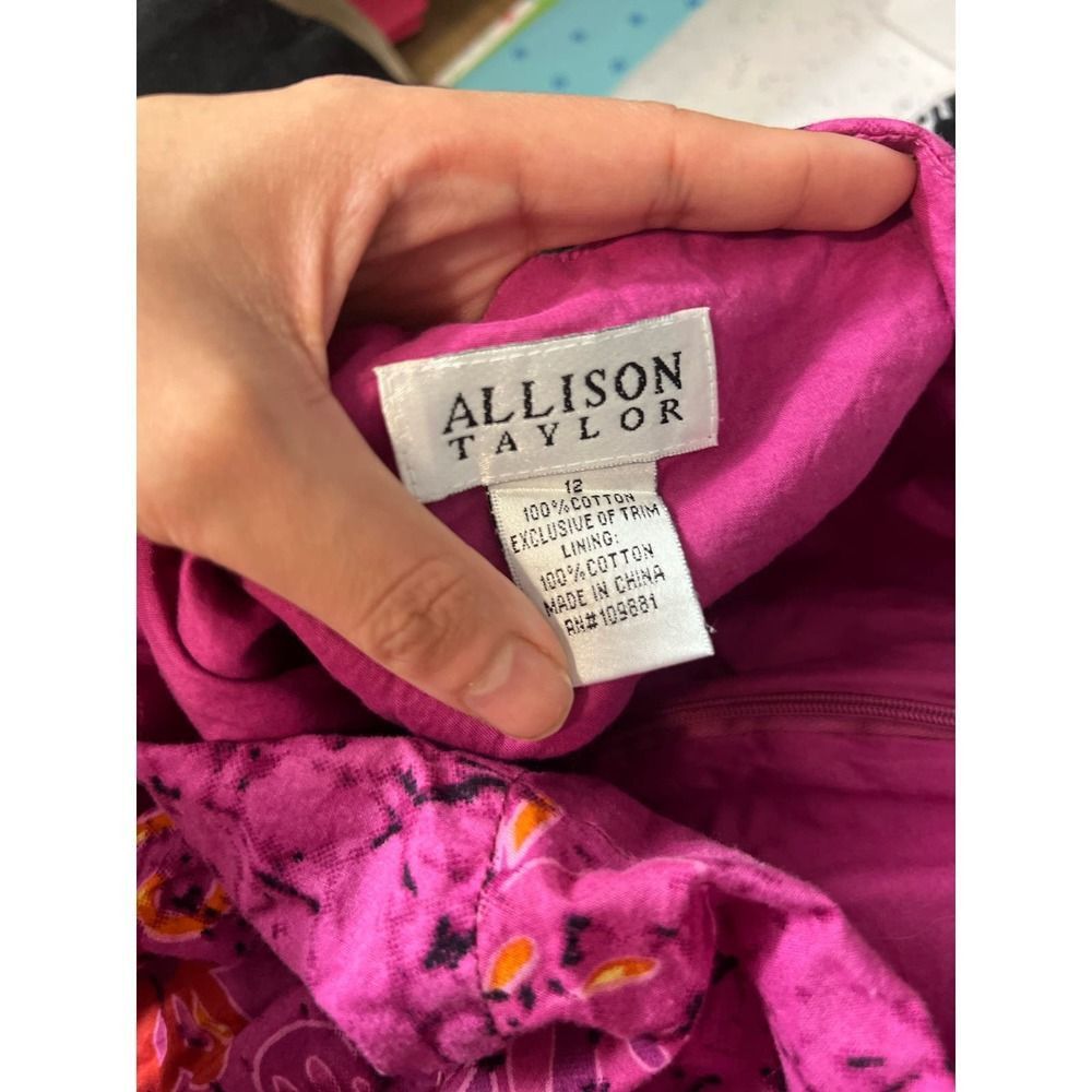 Other Allison Taylor Pink Paisley Embroidered Cotton Skirt Size 12 Size 30" / US 8 / IT 44 - 3 Thumbnail
