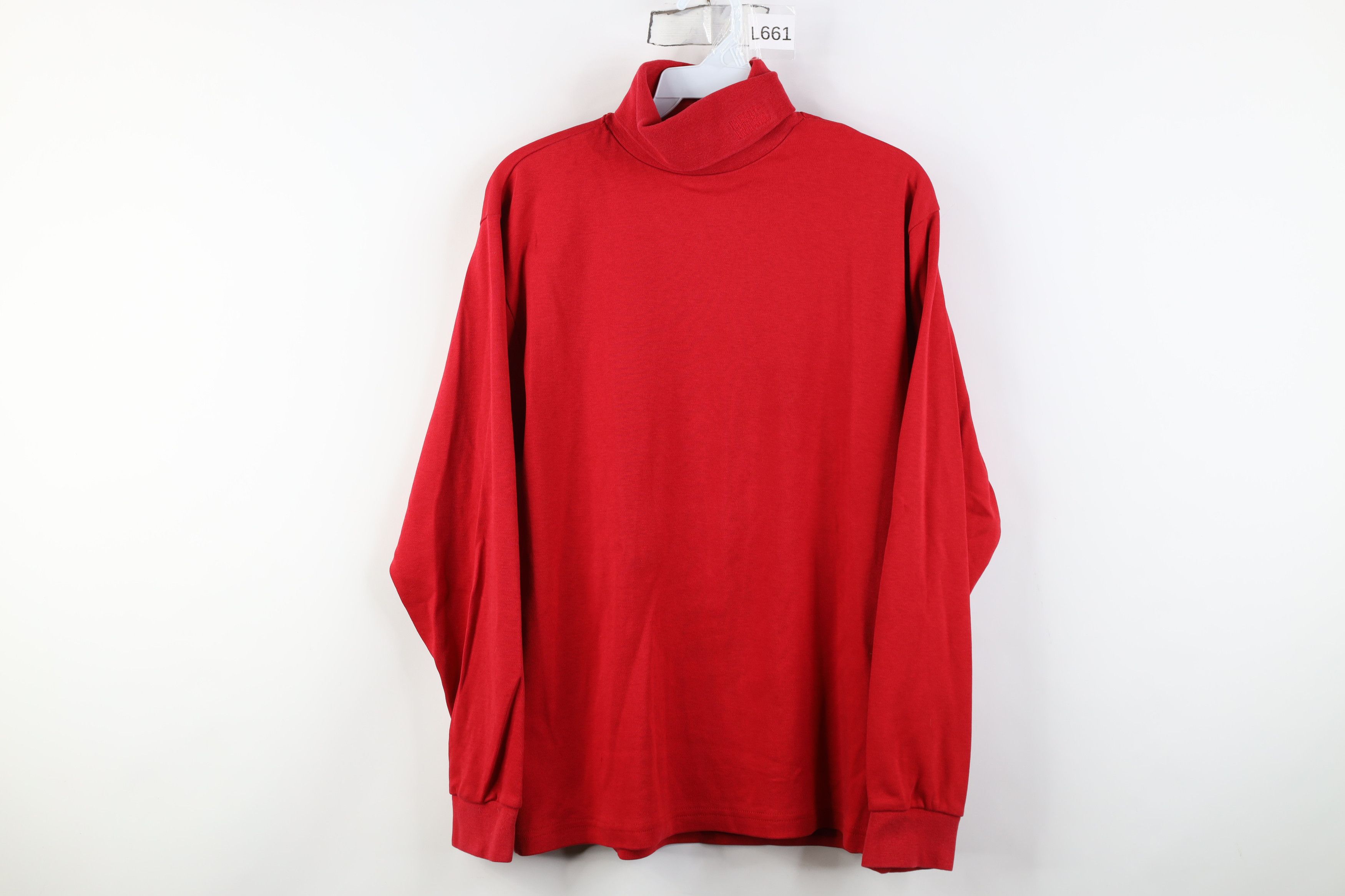 Harley Davidson Vintage 90s Harley Davidson Spell Turtleneck T-Shirt Red USA Size US S / EU 44-46 / 1 - 1 Thumbnail