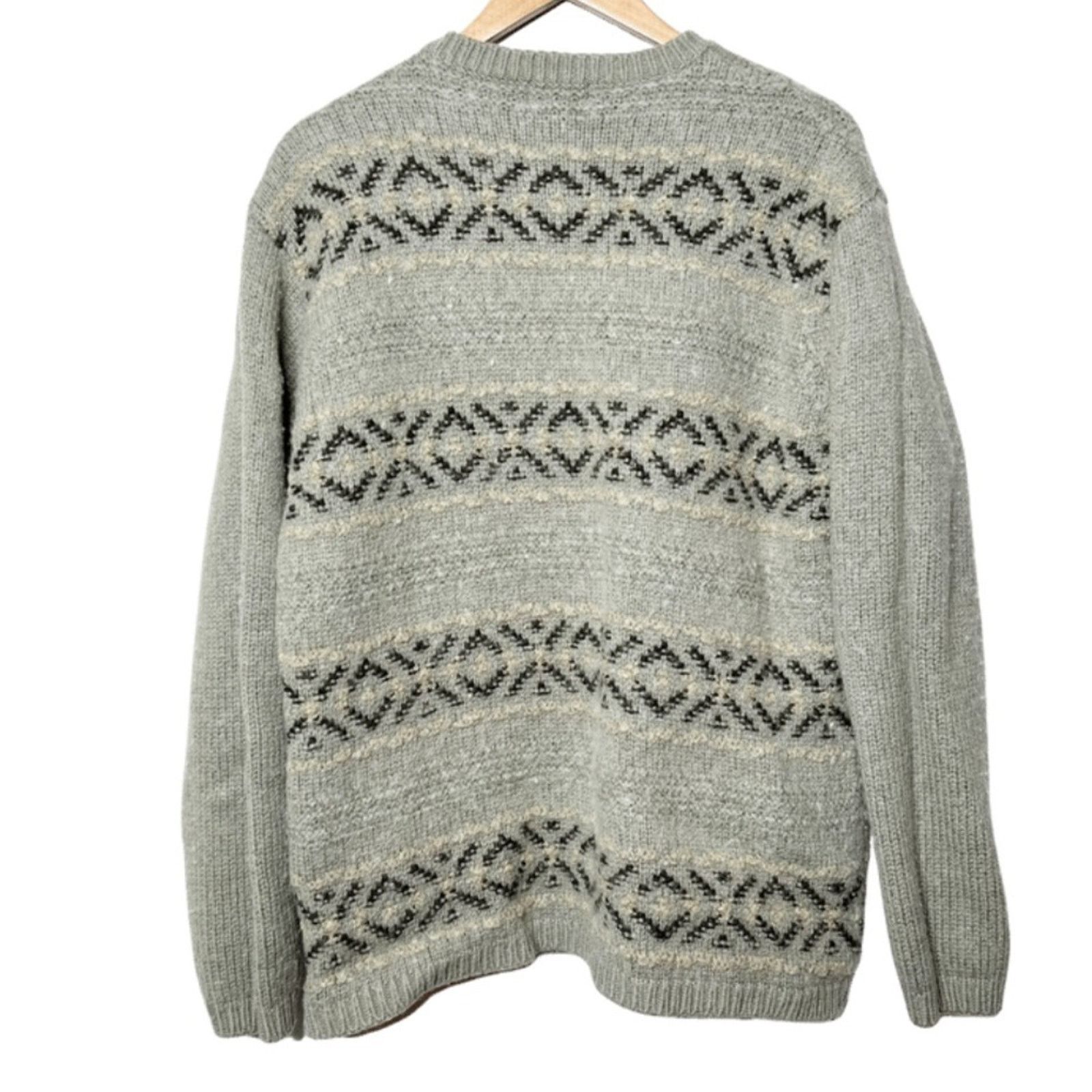Liz Claiborne Liz Claiborne Vintage Wool Blend Aztec Knit Sweater Size XL / US 12-14 / IT 48-50 - 13 Thumbnail