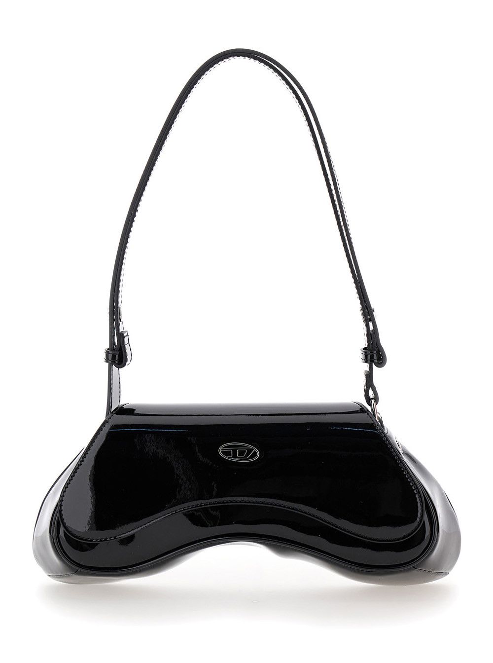 Diesel Shoulder Bag 'Play' with Logo Plaque in Black Tech Fabric for Women Size ONE SIZE - 1 Thumbnail