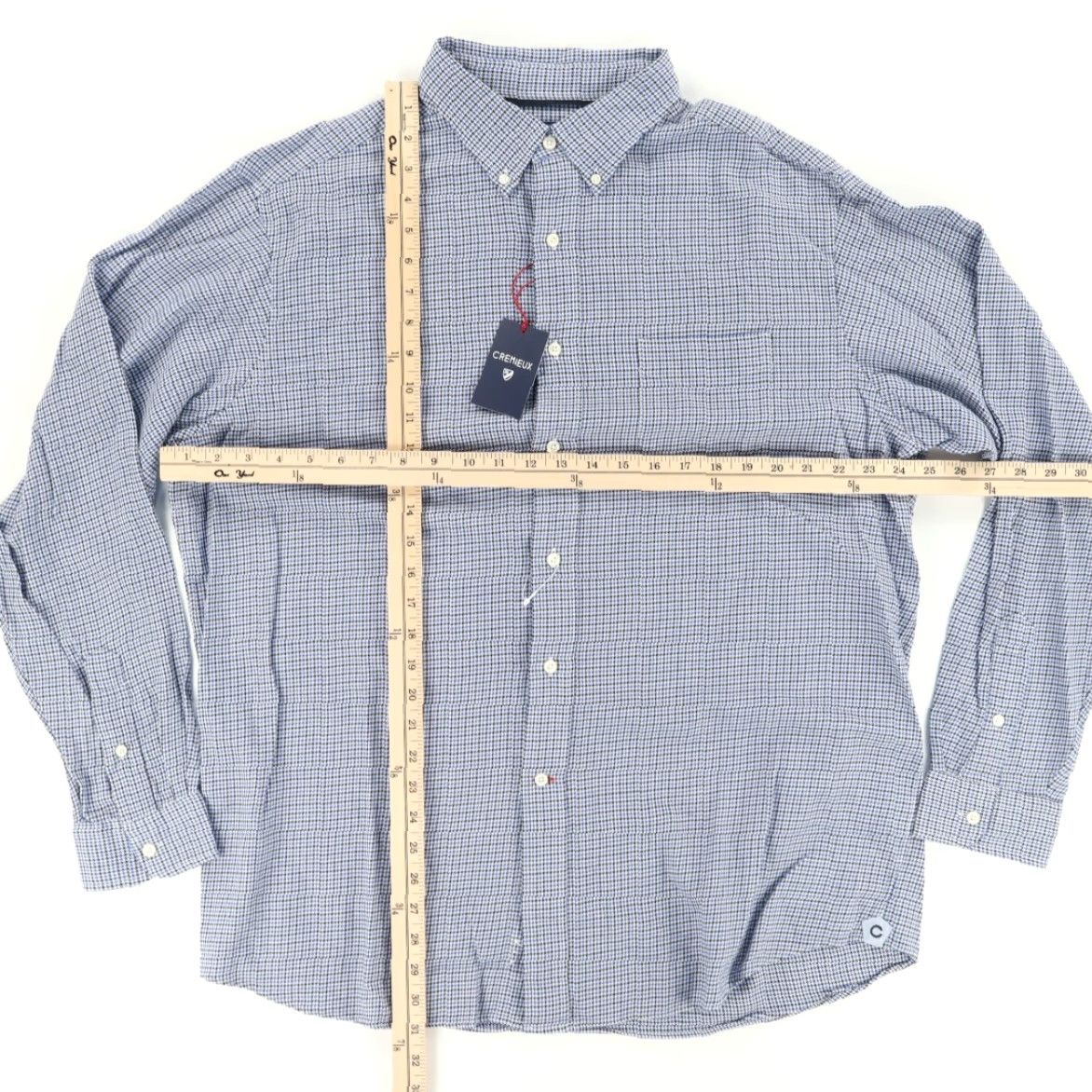 Vintage VINTAGE Daniel Cremeiux Classics Houndstooth Button Down Shirt Blue Men's XL Size US XL / EU 56 / 4 - 3 Thumbnail