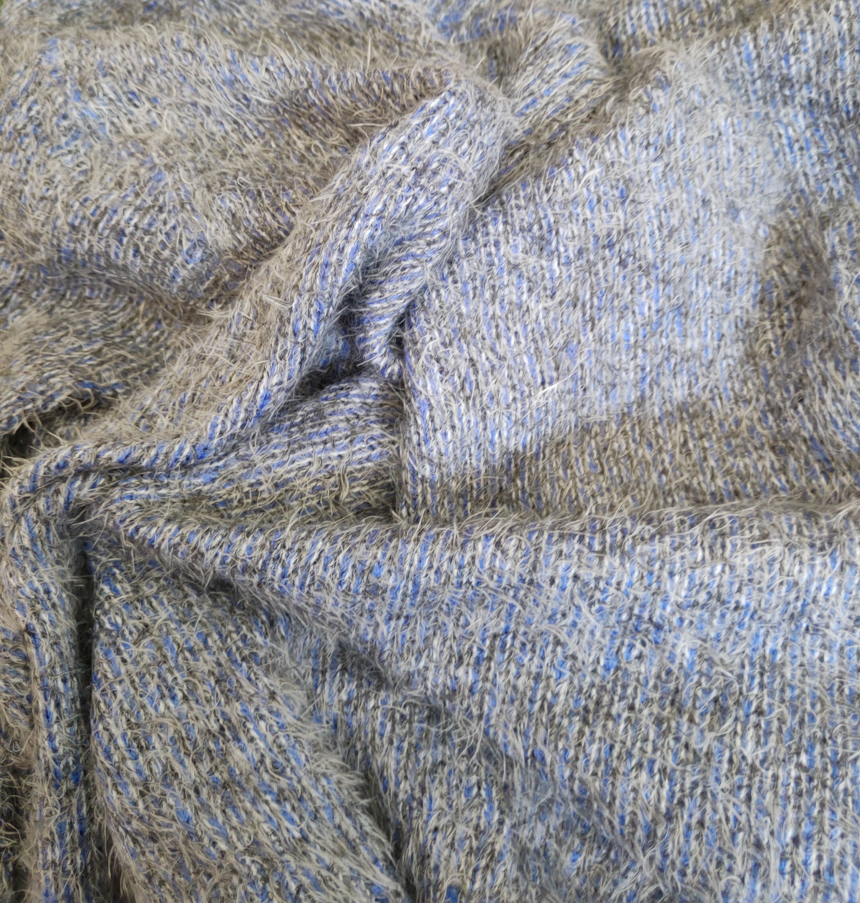 Japanese Brand × Vintage Vintage 💥 Japanese Brand Blue Gray Fur Mohair Knitwear Size M / US 6-8 / IT 42-44 - 10 Thumbnail