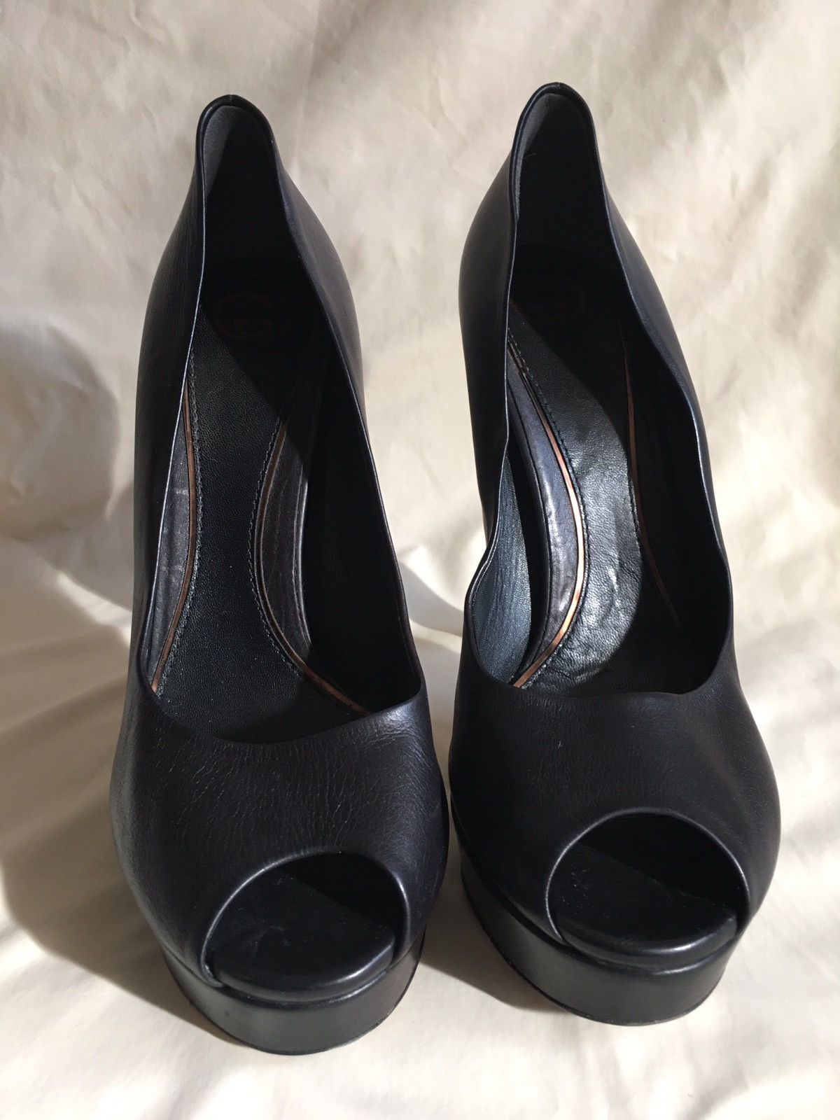 Gucci GUCCI Black Leather Heels Platform Pumps Sandals EU 41 Size US 11 / IT 41 - 8 Thumbnail