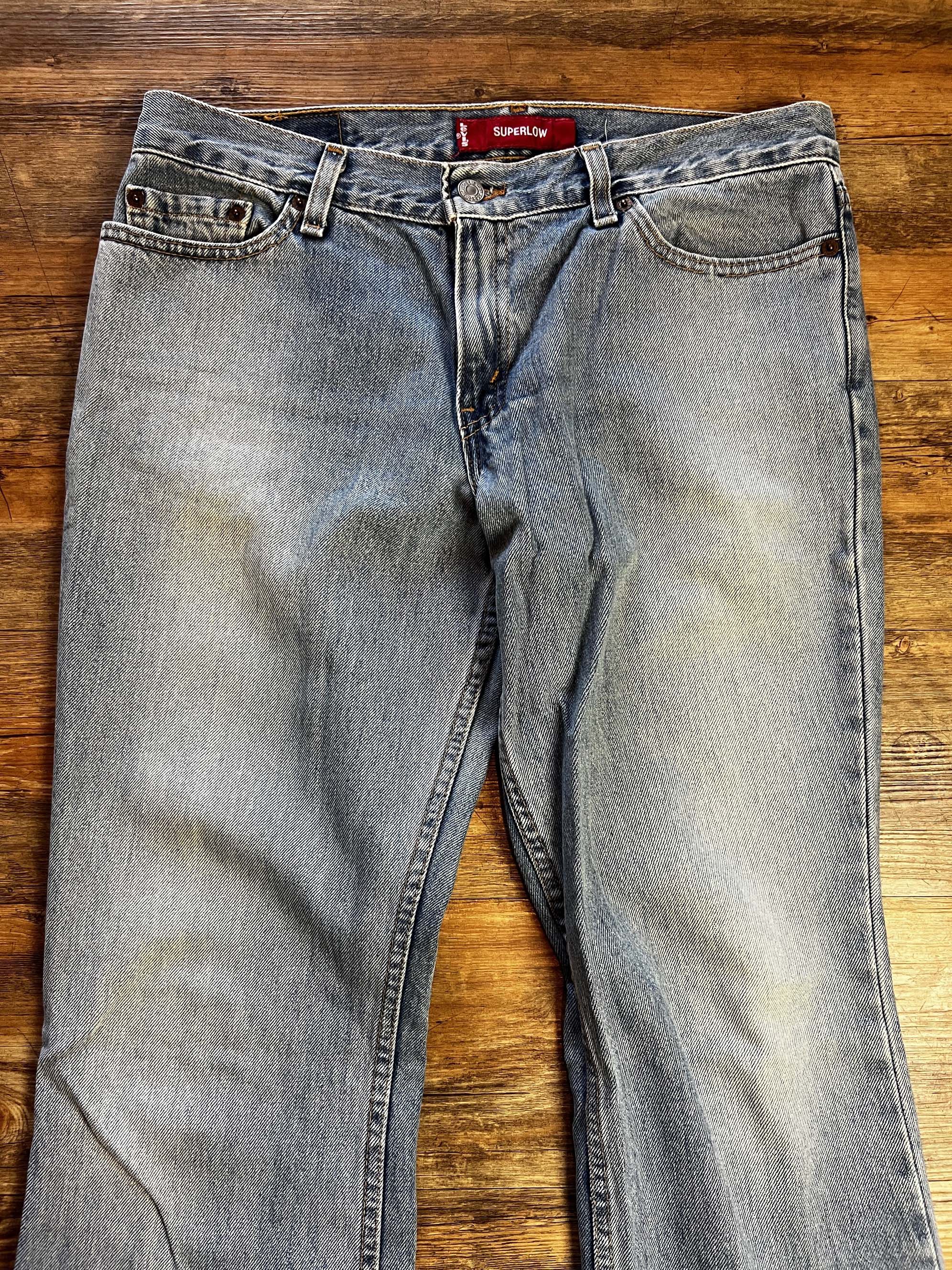 Levi's Vintage Clothing Vintage Levi's 518 Superlow Boot Cut Light Wash Denim Jeans Size 34" / US 12 / IT 48 - 2 Thumbnail