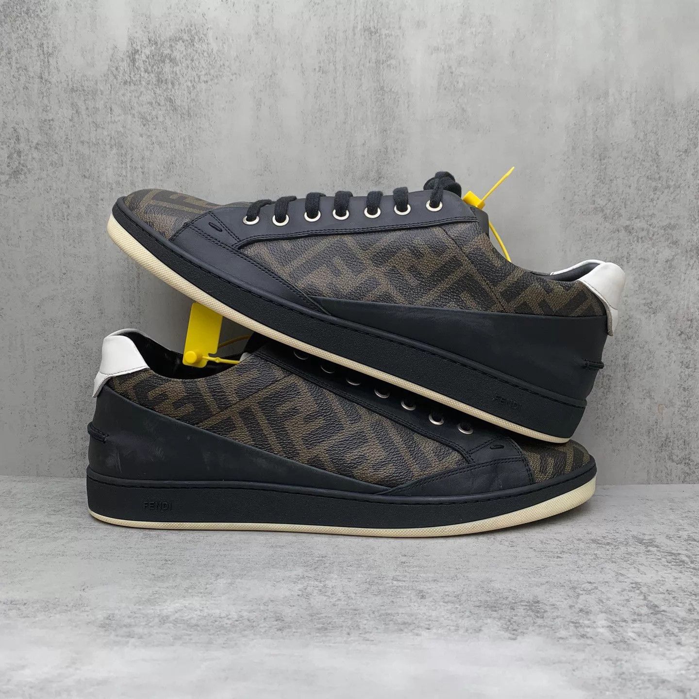 Fendi FENDI low-top FF print brown sneaker EU45 Size US 12 / EU 45 - 2 Thumbnail