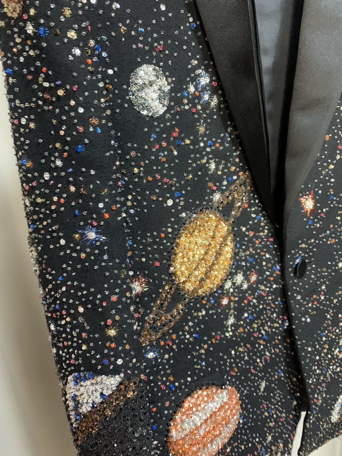 Hedi Slimane Saint Laurent 2016FW Galaxy Embroidered Blazer Size 50S - 5 Thumbnail