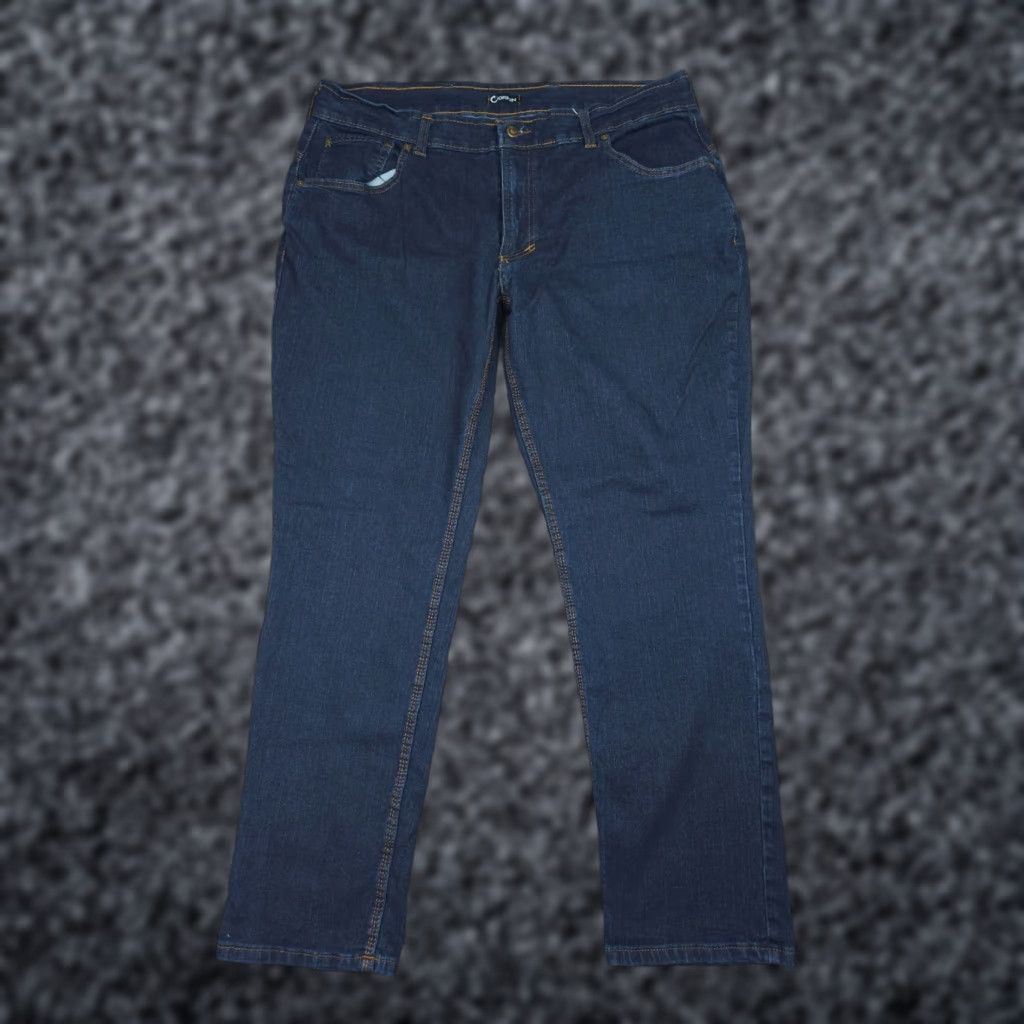 Vintage Origin Jeans Fighter Fit Mens 36x30 Jeans Athletic Stretch Denim USA 40x30 Tapered Regular Inseam 30 in Blue Cotton Polyester Size US 36 / EU 52 - 1 Thumbnail