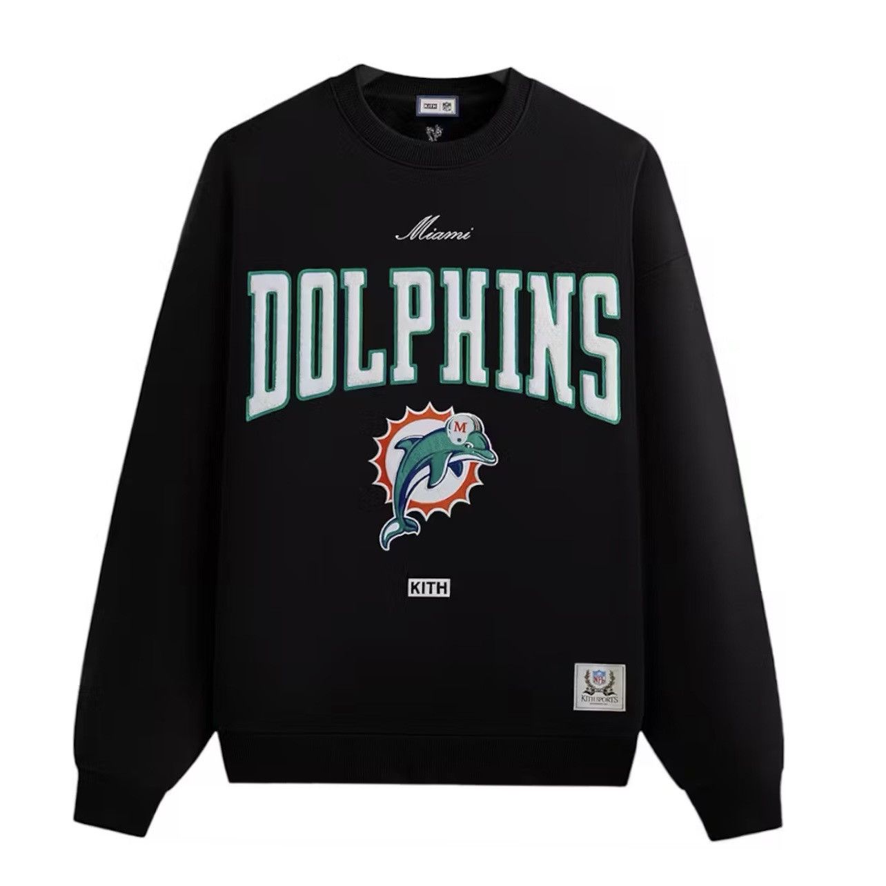 Kith × NFL Kith NFL 47 Miami Dolphins Nelson Crewneck Black Medium Size US M / EU 48-50 / 2 - 1 Thumbnail