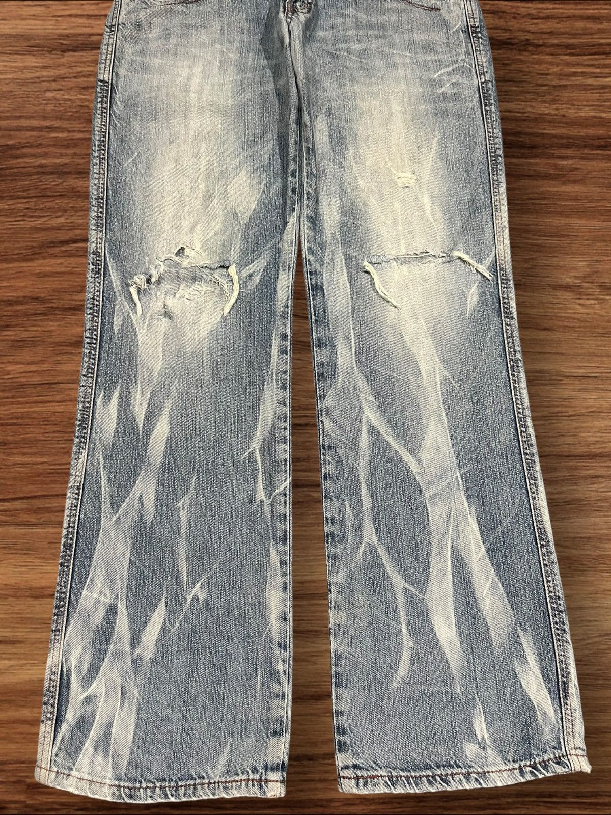 Edwin Vintage Japanese Brand Edwin Blue Way Distressed Loose Jeans Size US 32 / EU 48 - 10 Thumbnail