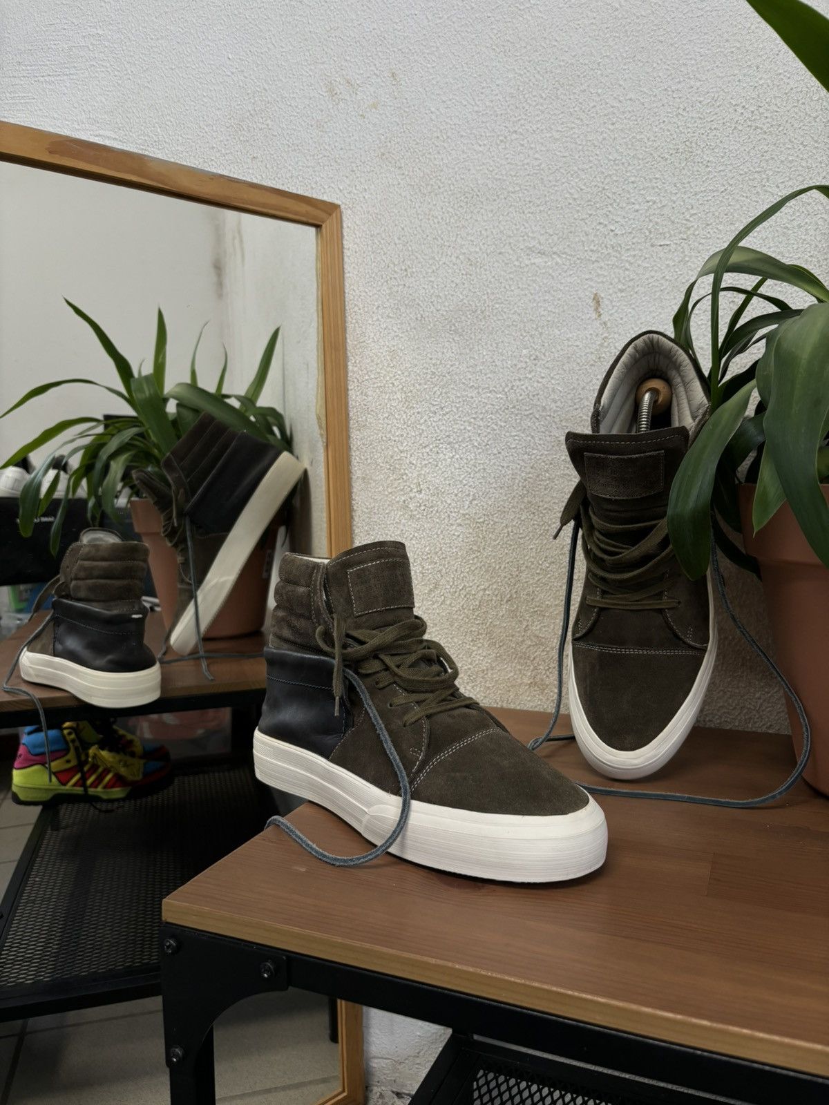 Maison Margiela MMM 22 Hybrid Suede-Leather High Top Lace Up Sneakers Boots Size US 11.5 / EU 44-45 - 3 Thumbnail