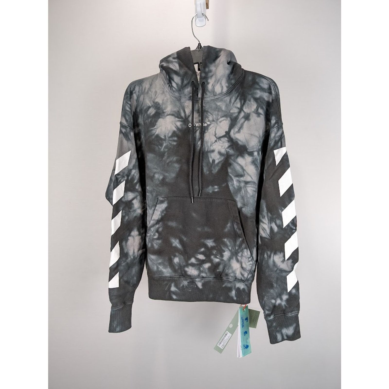 Off-White o1rshd1 Diag Arrow Tie Dye Skate Hoodie in Warm Grey Size US S / EU 44-46 / 1 - 3 Thumbnail