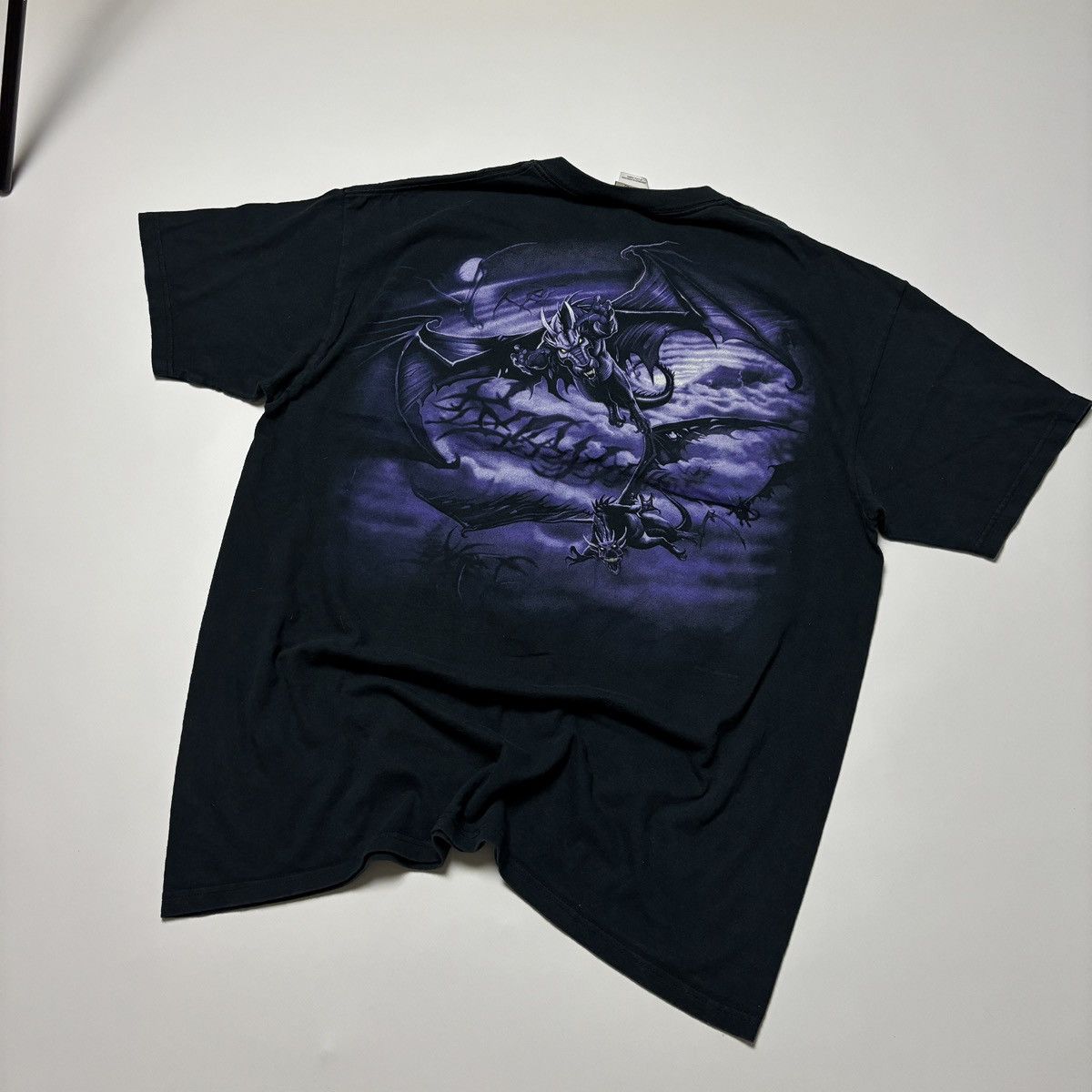 Liquid Blue × Vintage CRAZY LIQUID BLUE VINTAGE 2002s T-SHIRT DRAGON GOTHIC OPIUM Size US XL / EU 56 / 4 - 7 Thumbnail